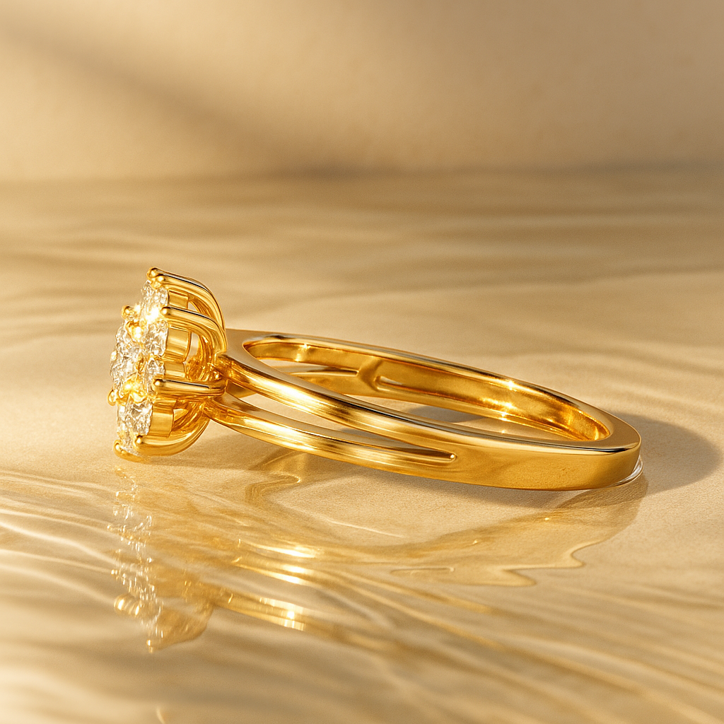 Round Daisy Cluster Ring