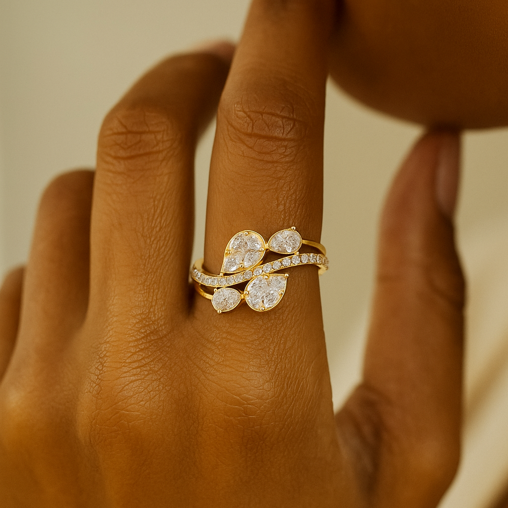 Bypass Cluster Ring • Pear & Marquise
