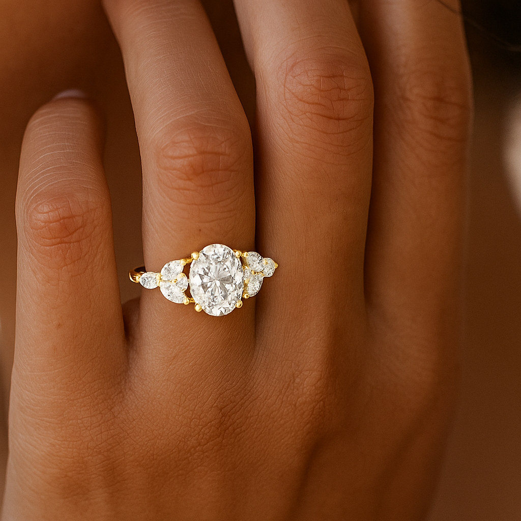 Oval & Marquise Cluster Ring