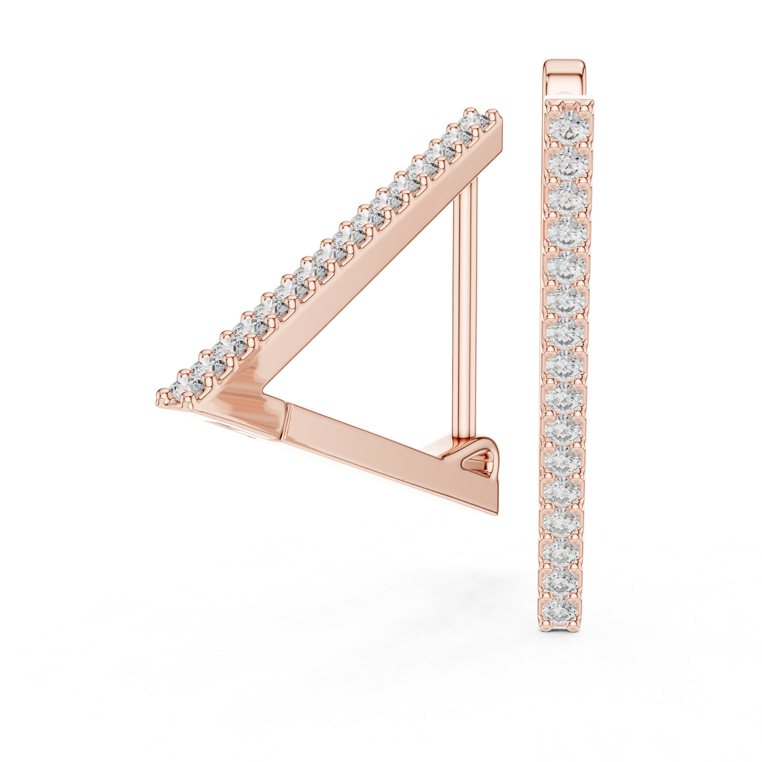 Muur Atelier Solid Gold Pave Diamond Wishbone Drops