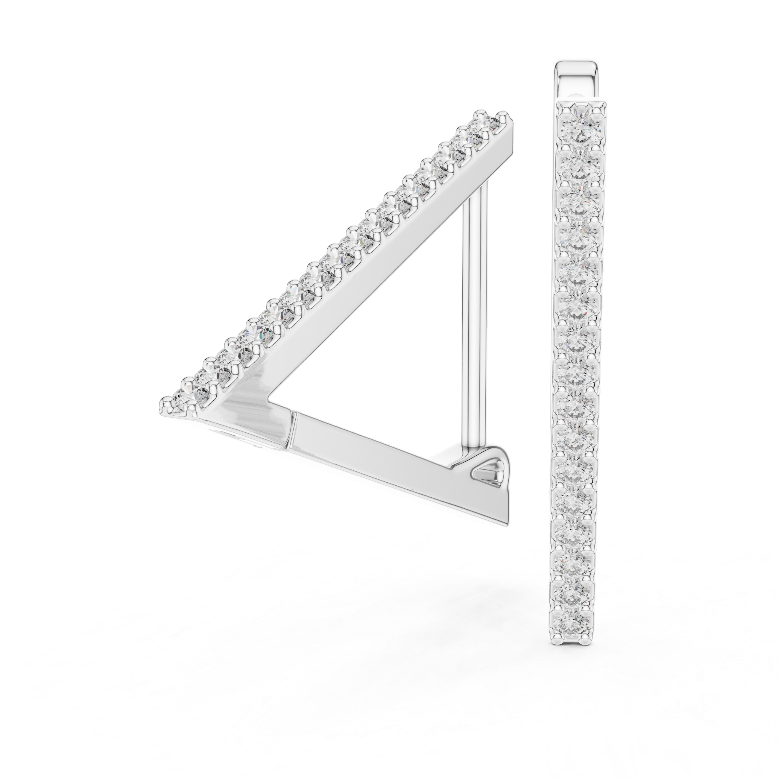 Muur Atelier Solid Gold Pave Diamond Wishbone Drops