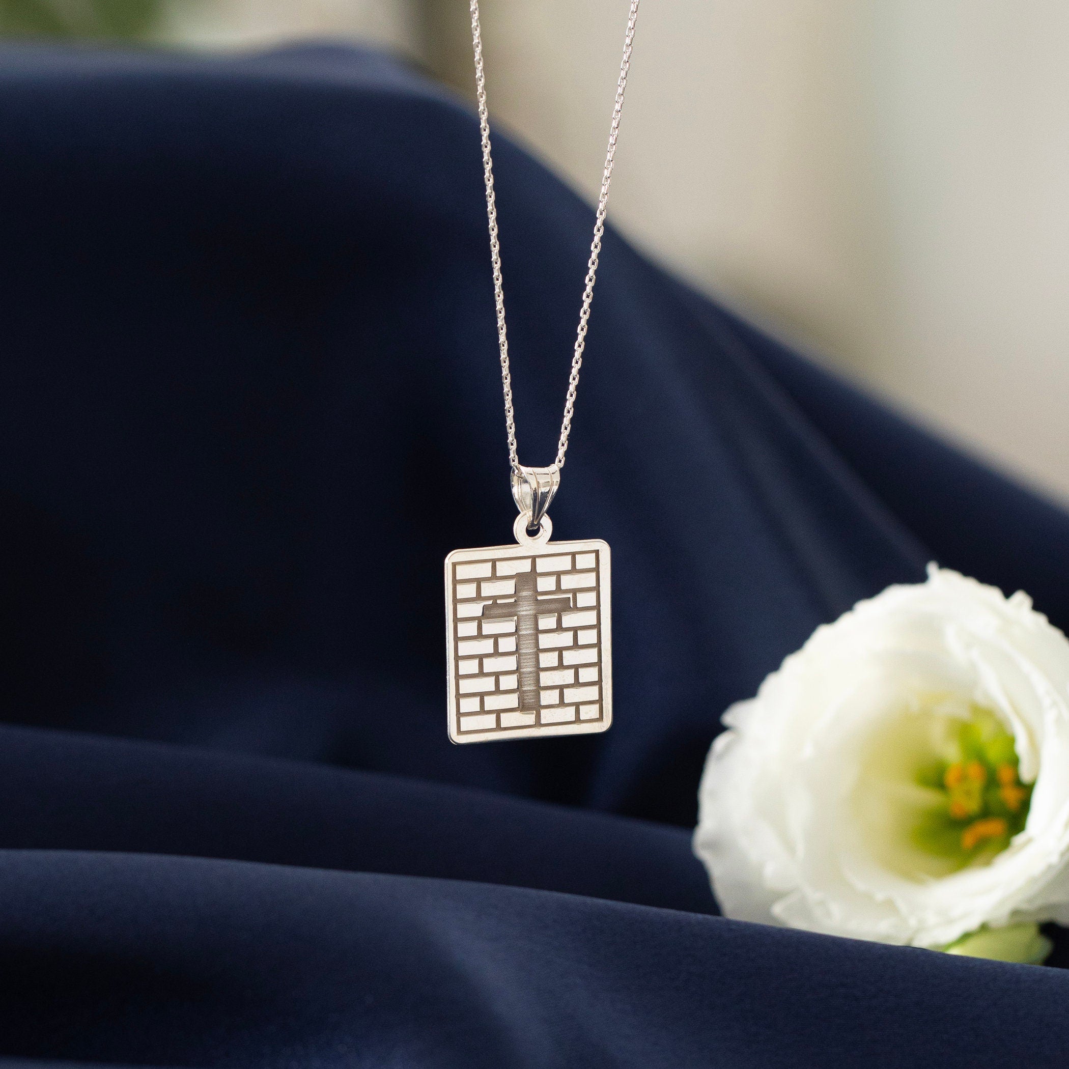 Small Cross Necklace, Chunky Cross Necklace Sterling Silver