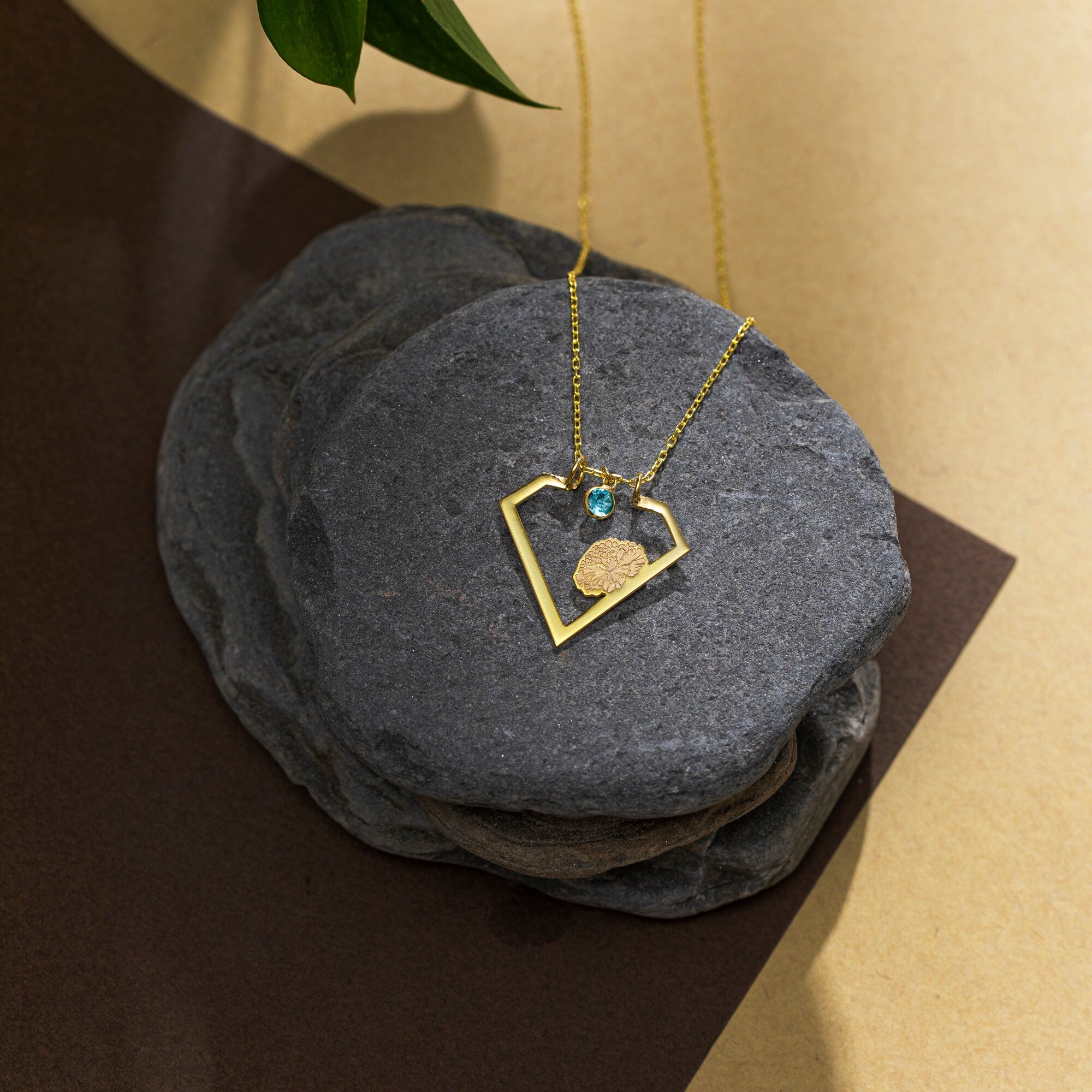Birthstone Ring Holder Necklace