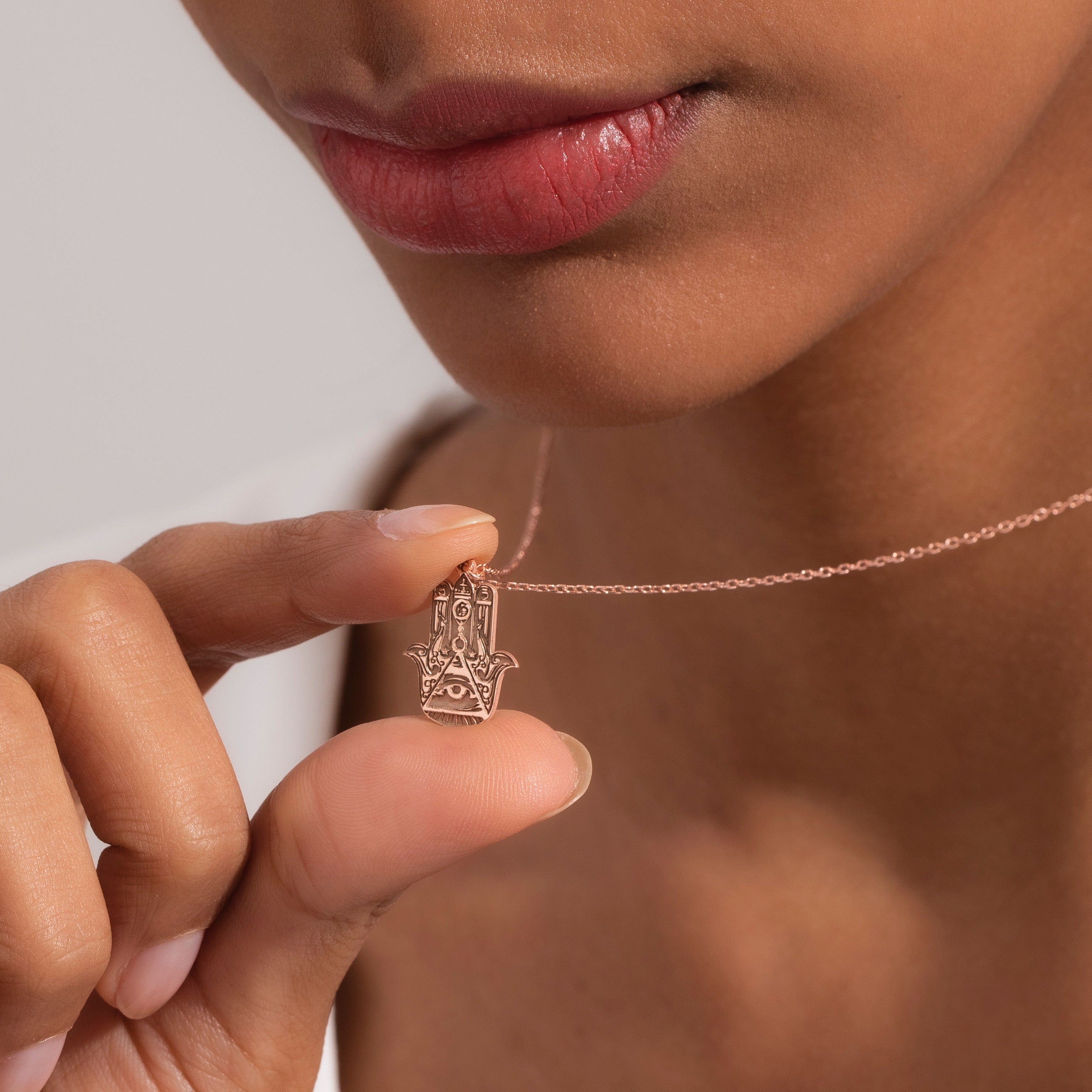 Gold Hamsa Necklace