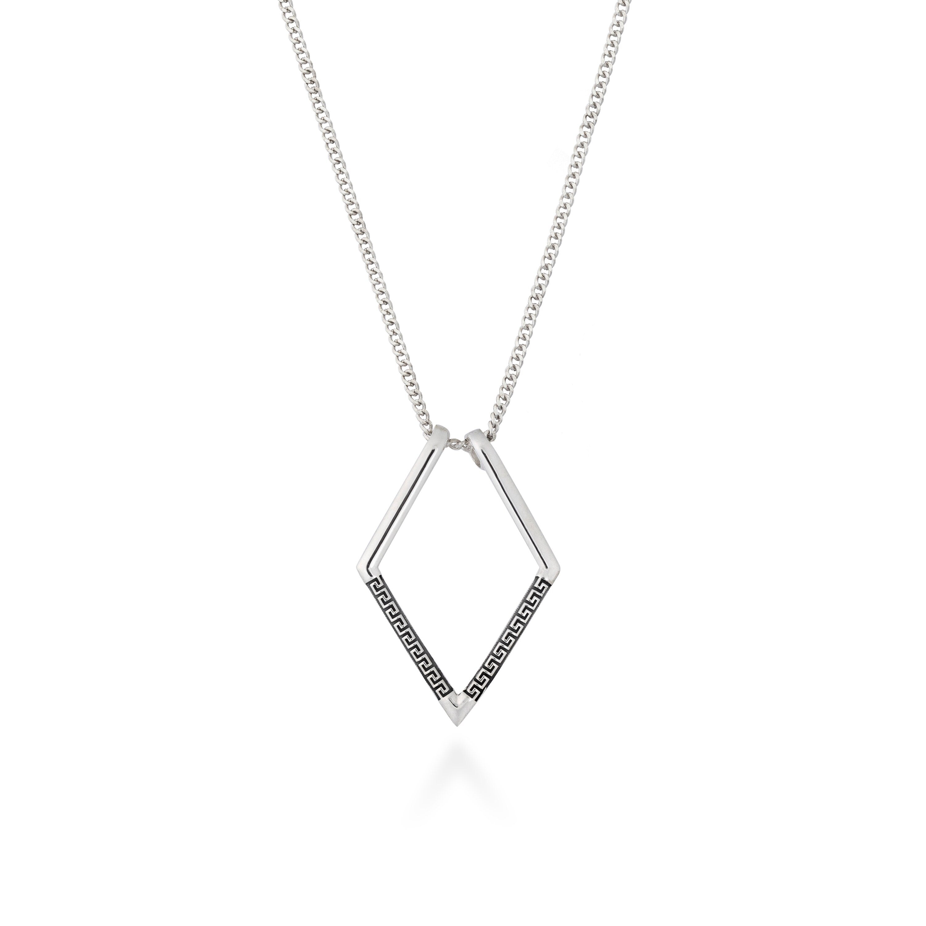Greek Pattern Ring Holder Necklace