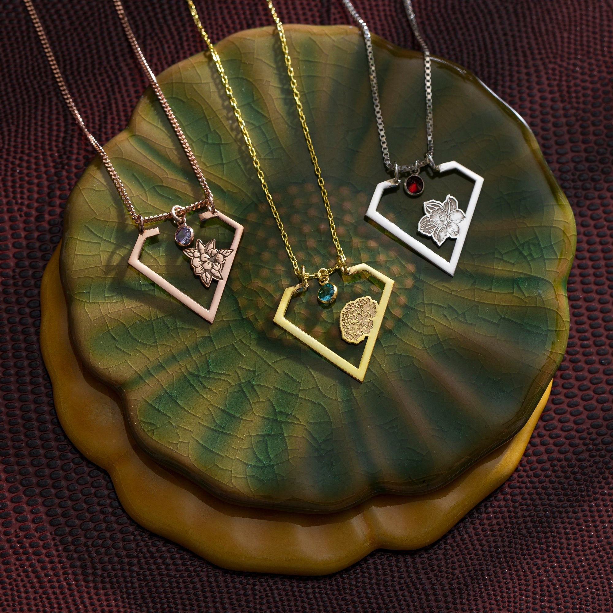 Birthstone Ring Holder Necklace