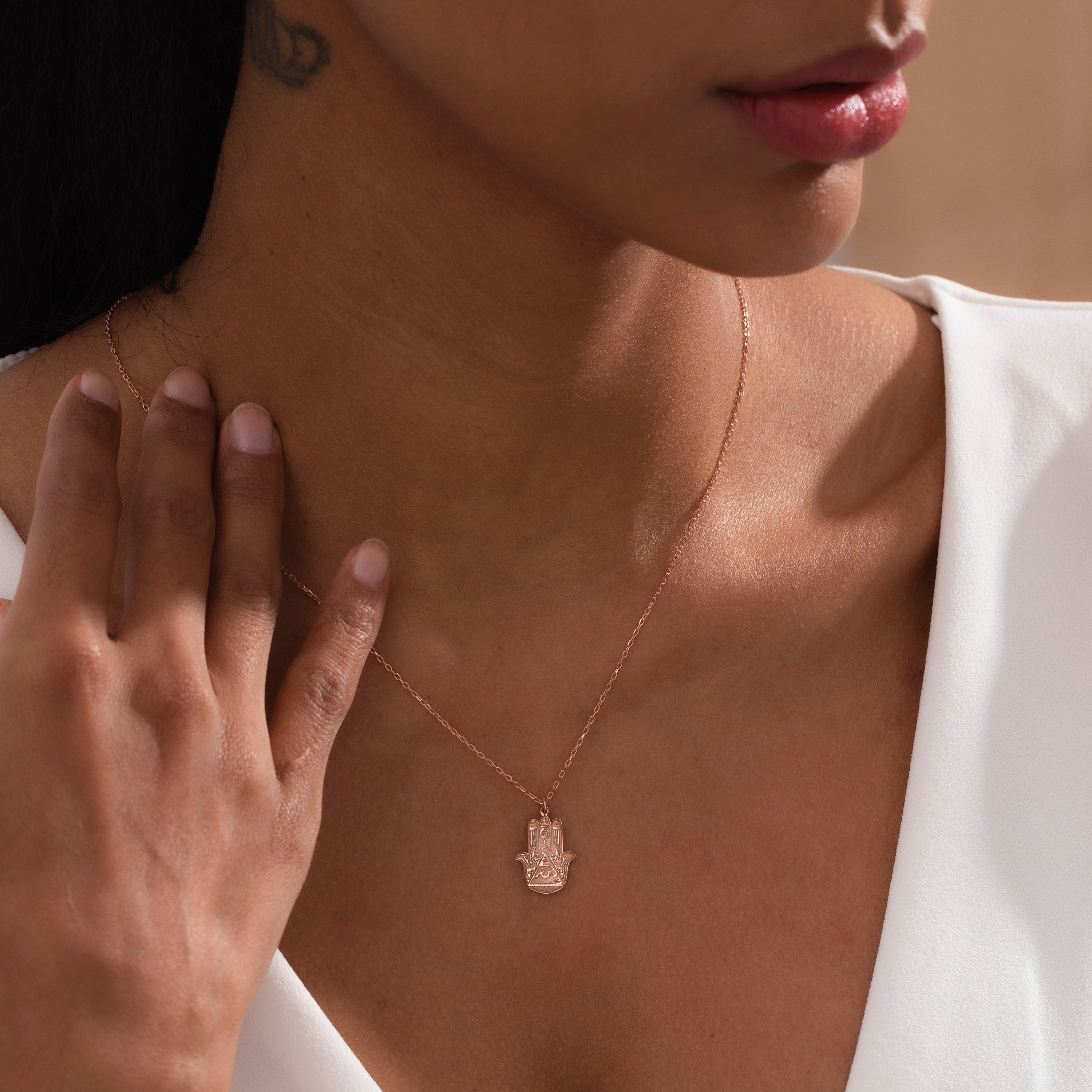Gold Hamsa Necklace