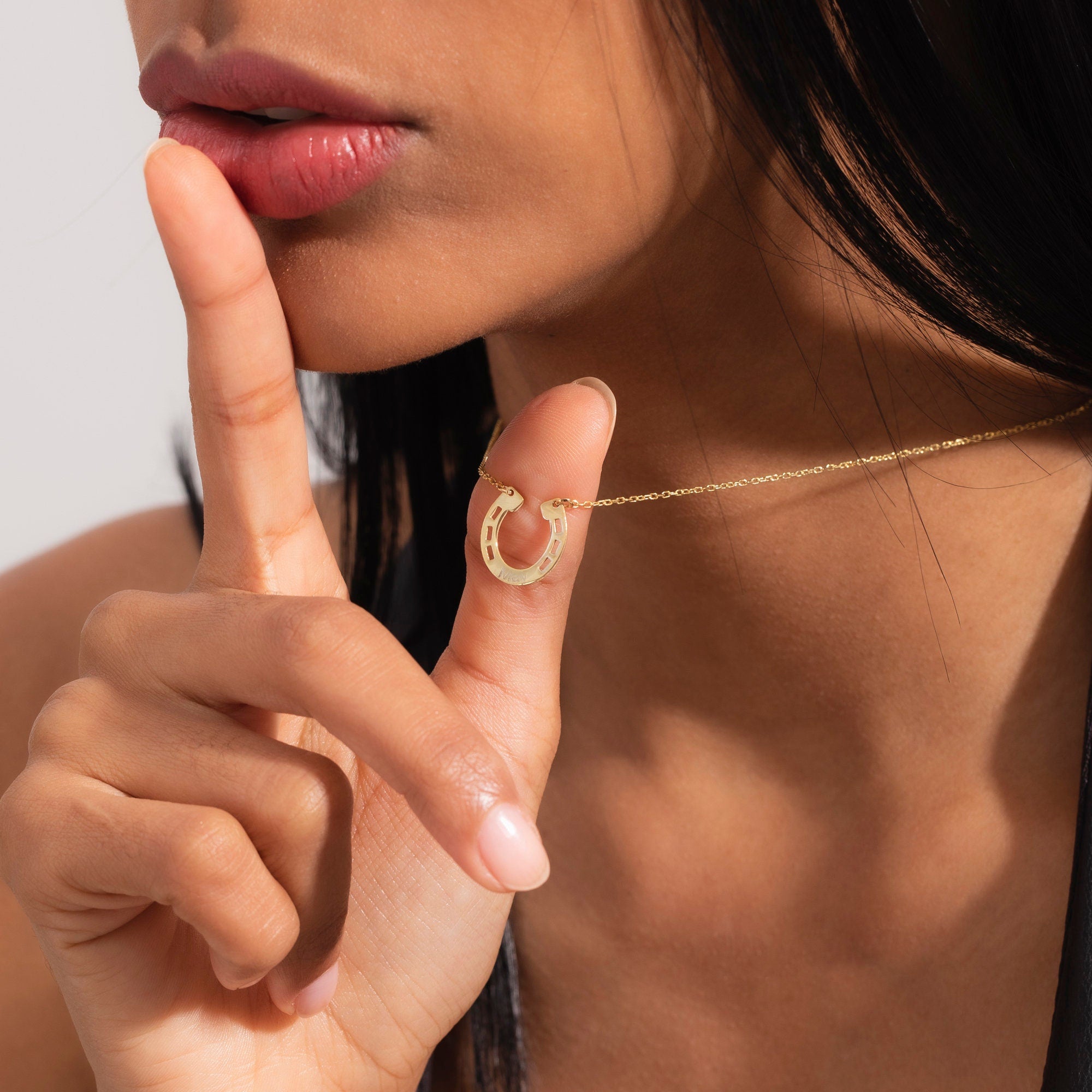 Personalized Horseshoe Necklace