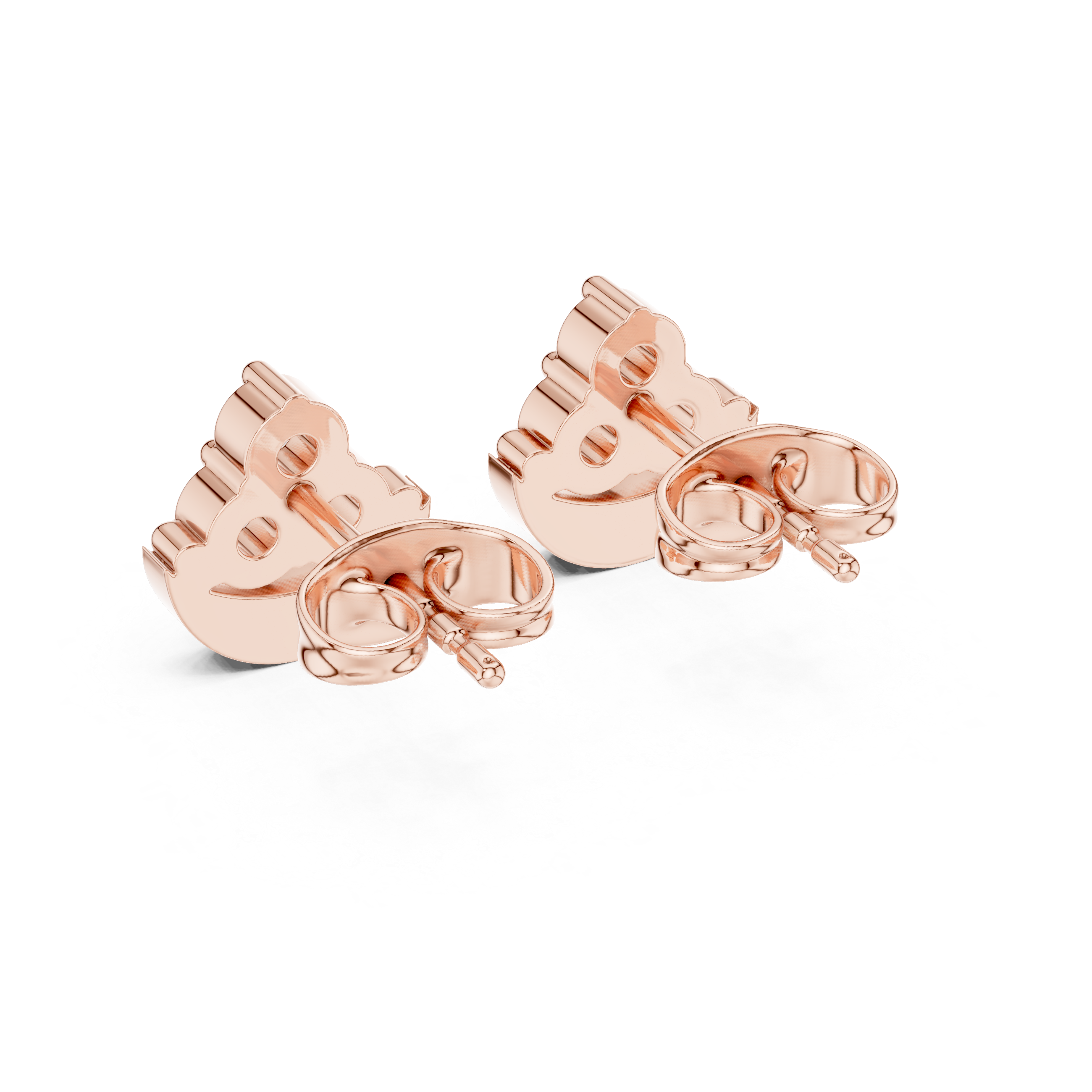 Muur Atelier Solid Gold Crescent Diamond Cluster Studs