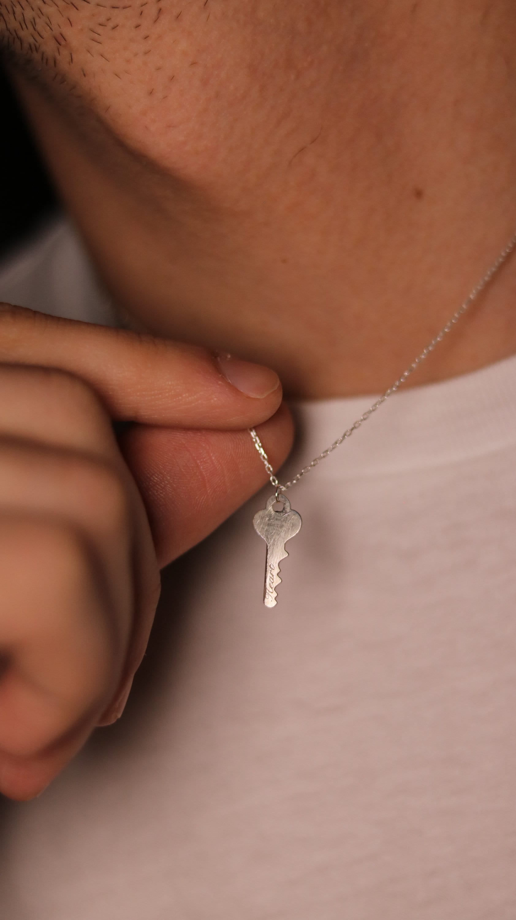 Heart Key Lock Couple Necklace