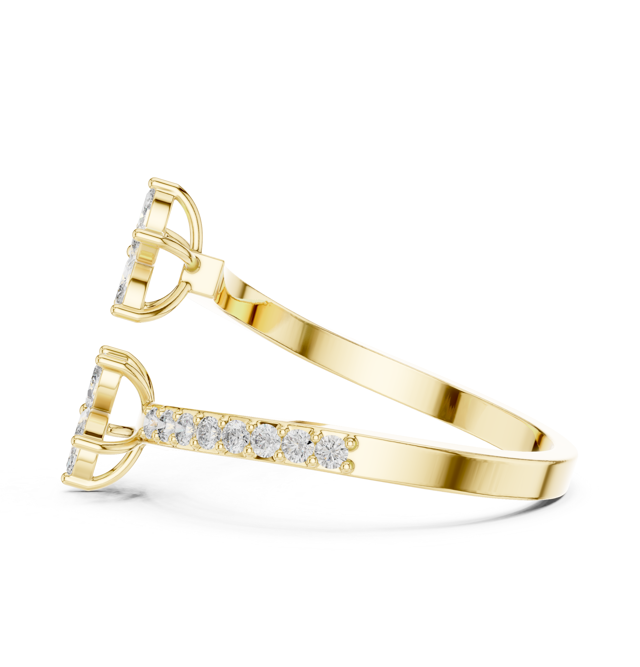 Bypass Marquise Flower Ring