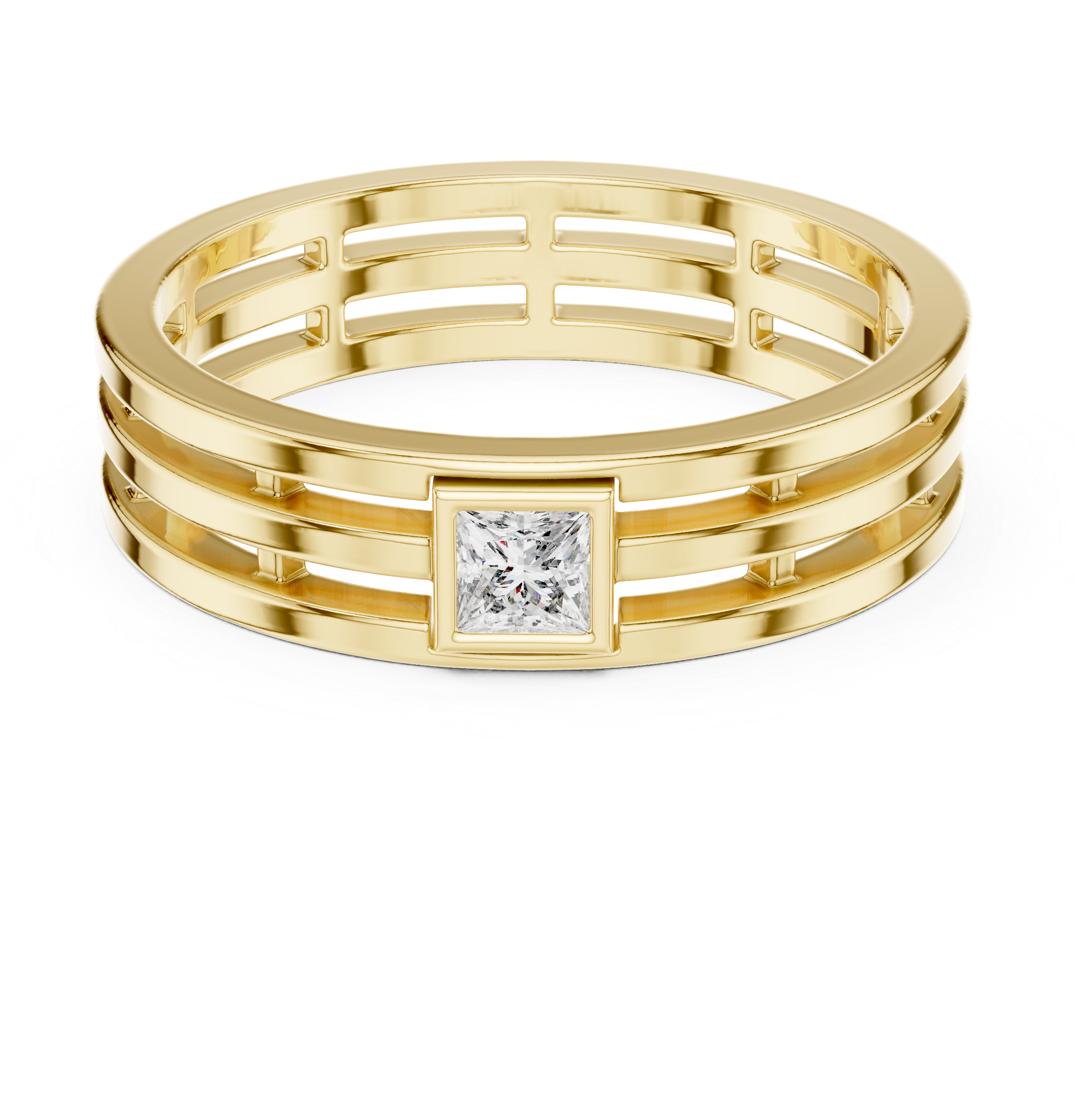 Princess Bezel Architectural Band