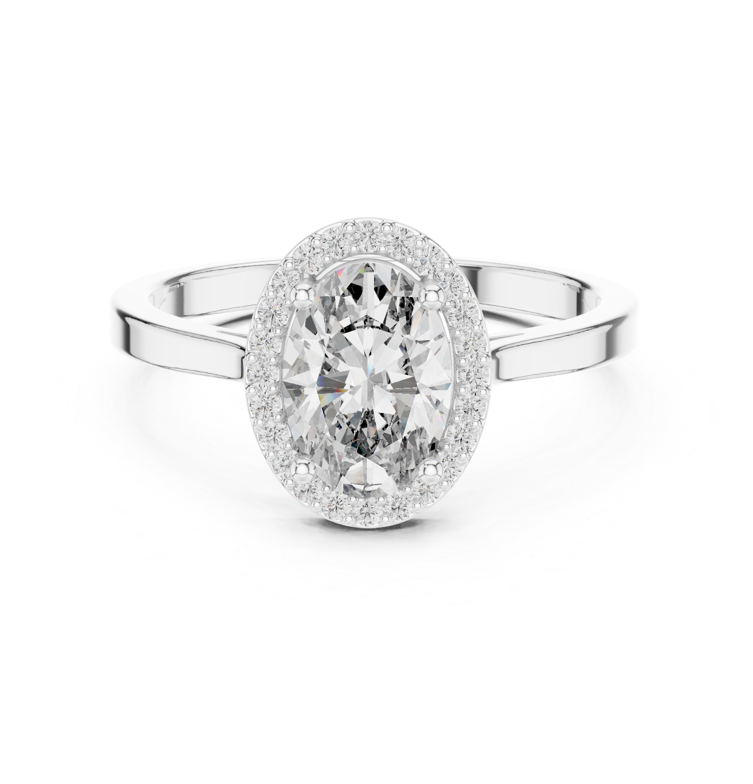 Oval Halo Engagement Ring