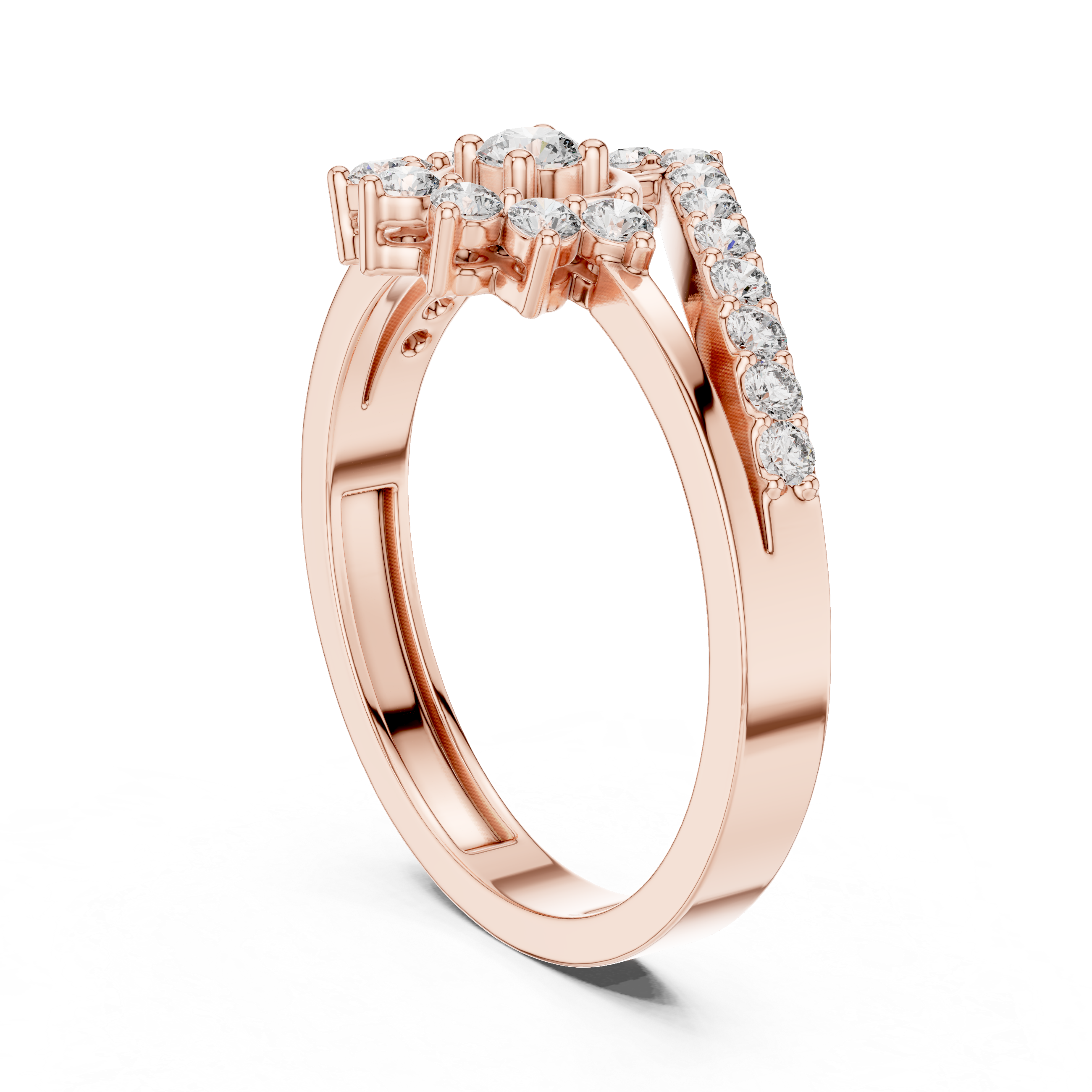 Chevron Halo Cluster Ring