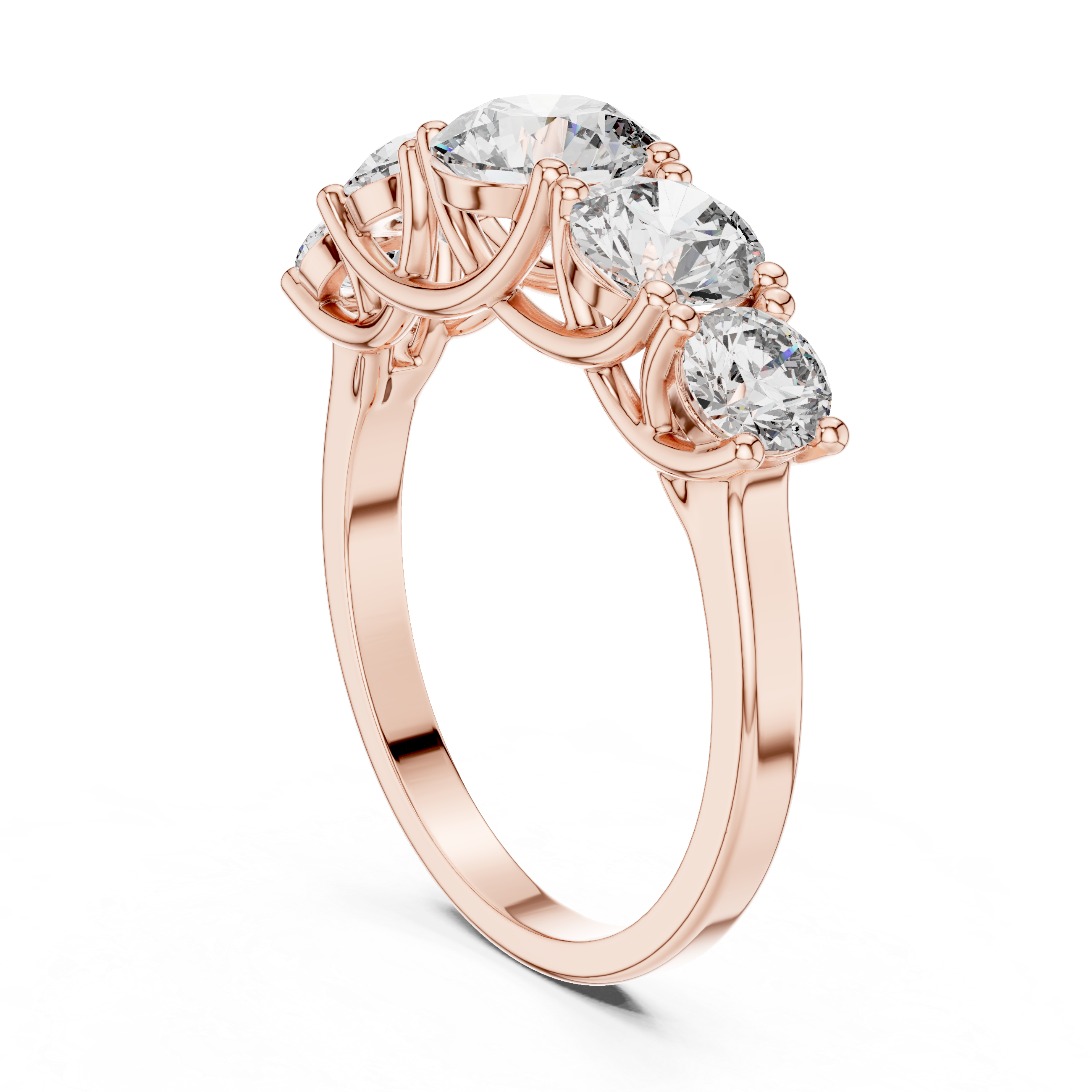 Five-Stone Round Collet Ring