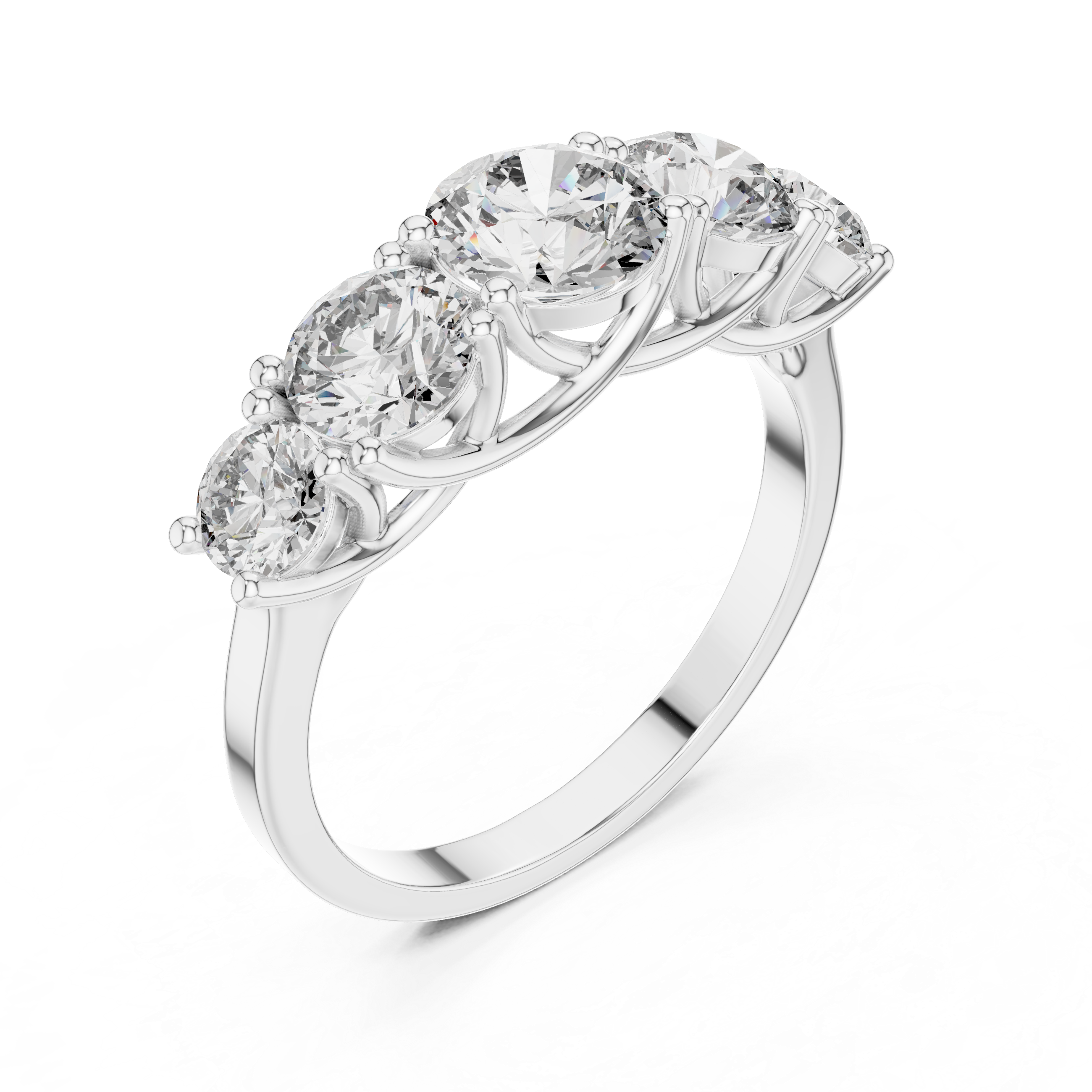 Five-Stone Round Collet Ring