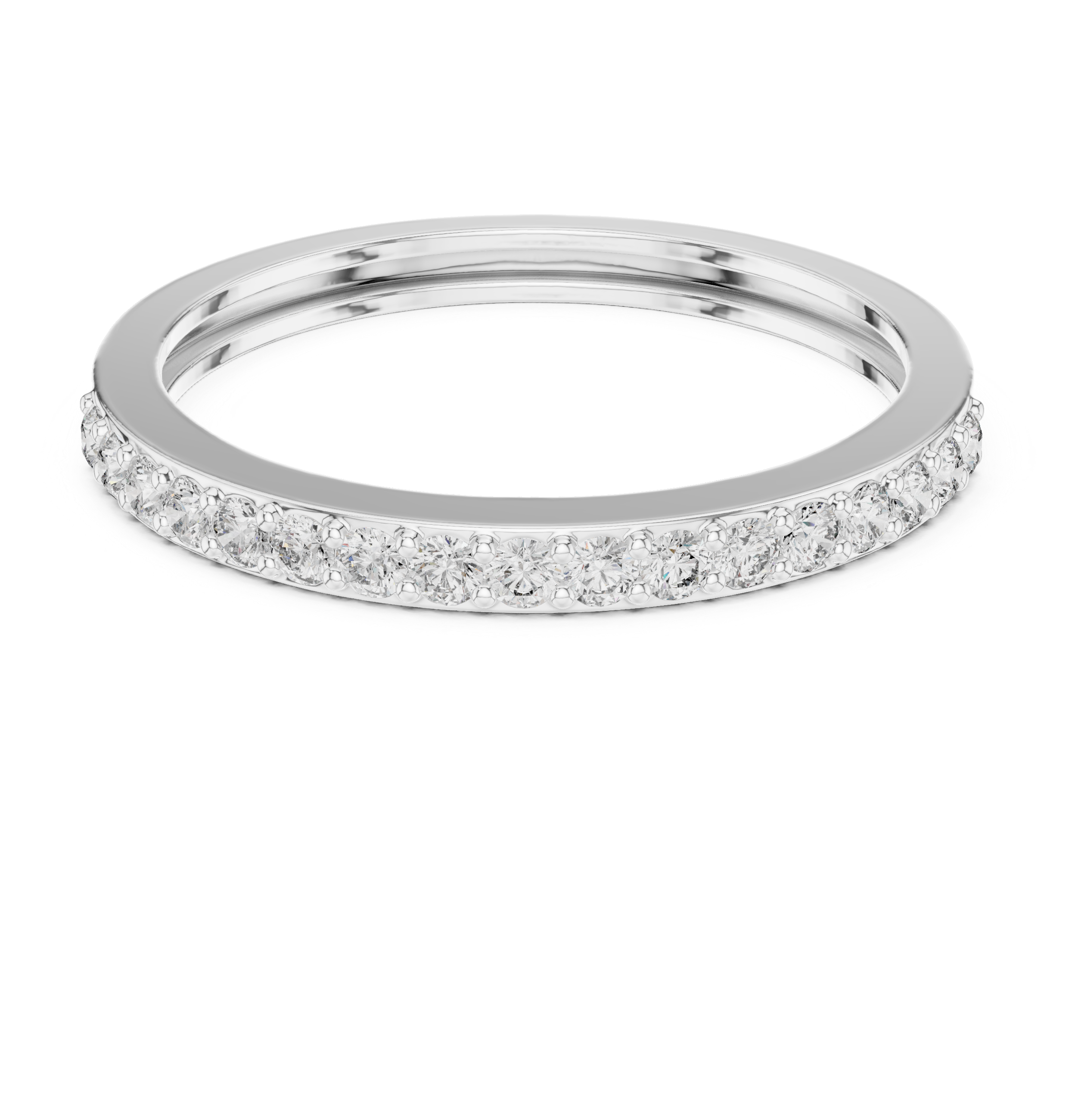 Pavé Half-Eternity Diamond Band