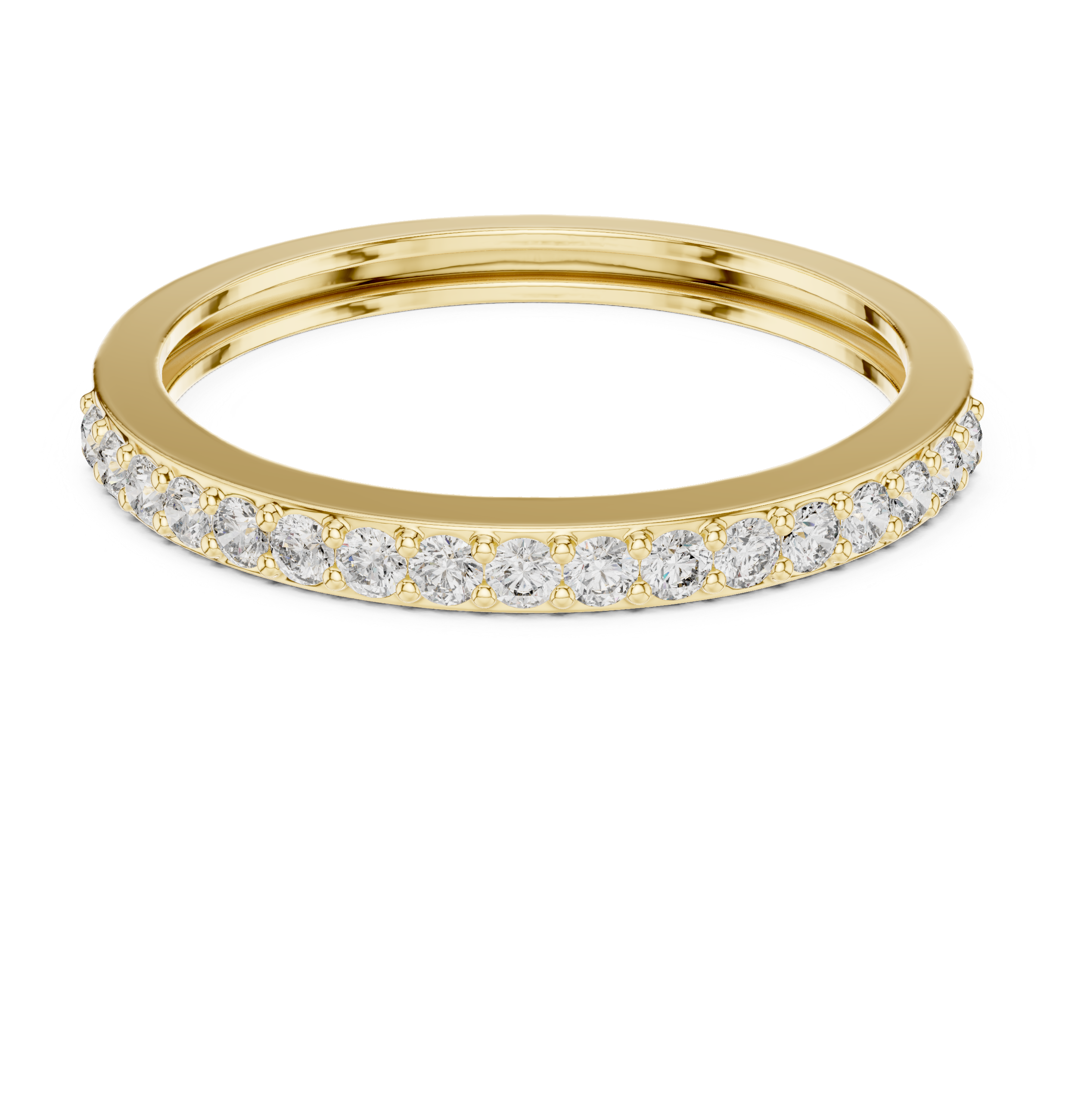 Pavé Half-Eternity Diamond Band