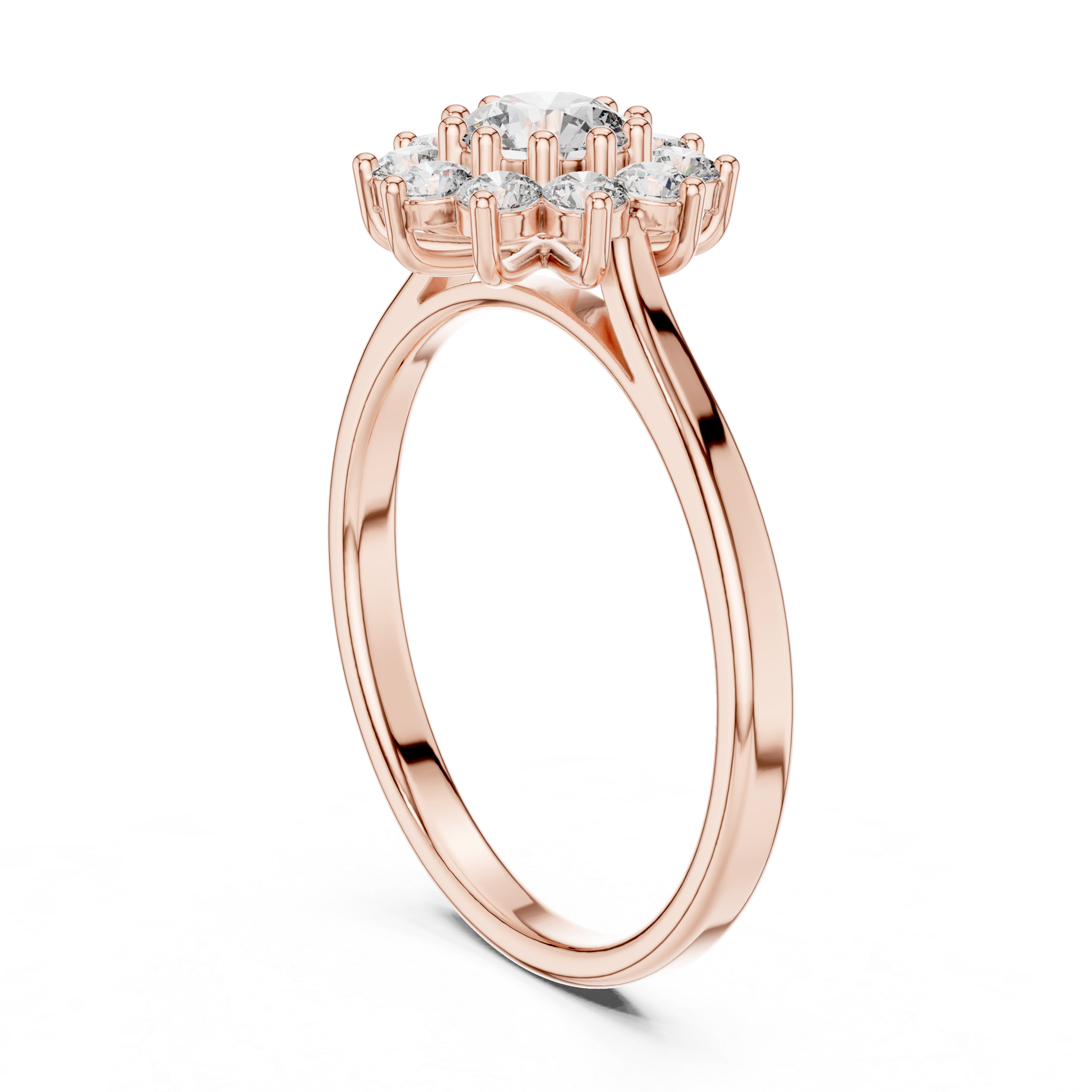 Round Halo & Pavé Engagement Ring