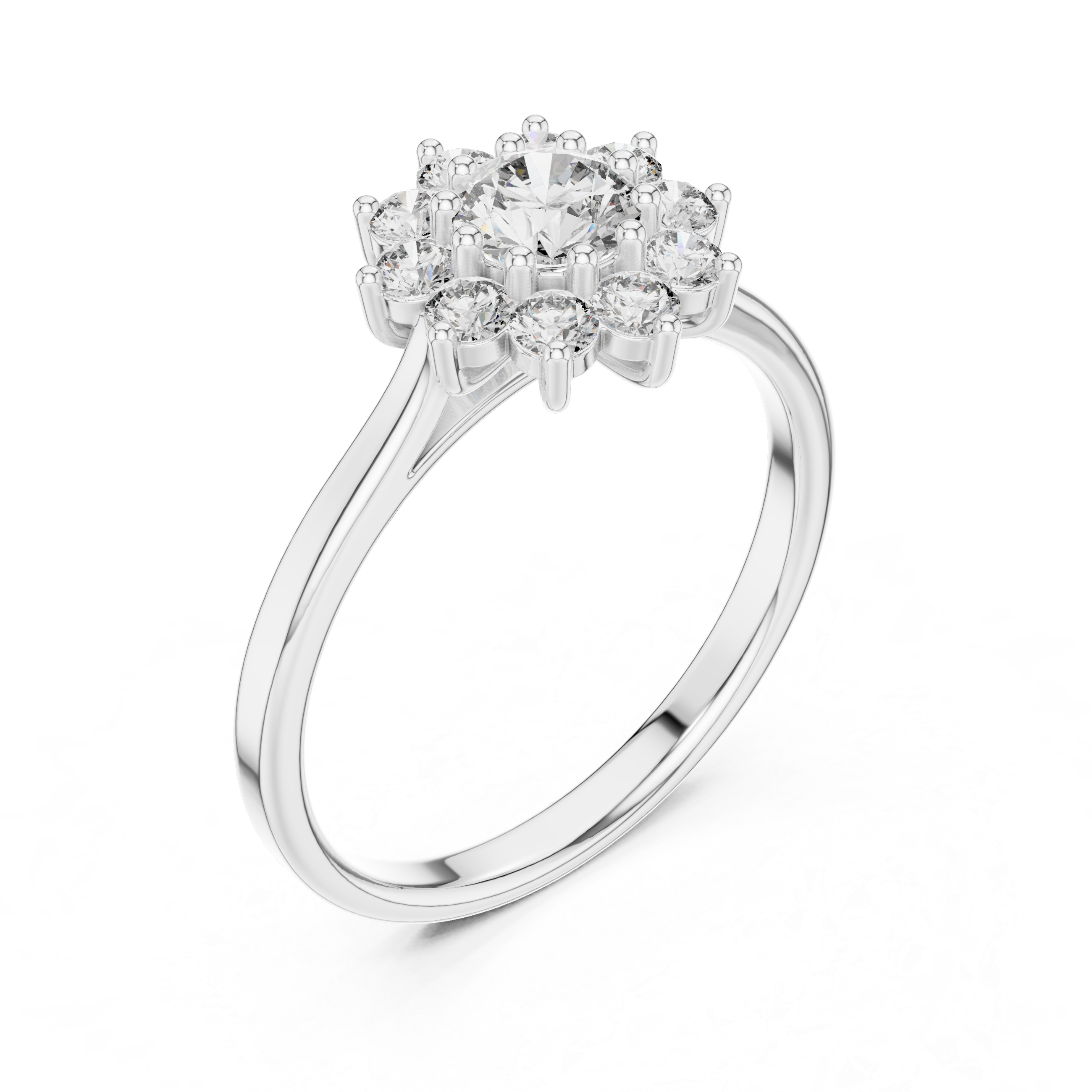 Round Halo & Pavé Engagement Ring