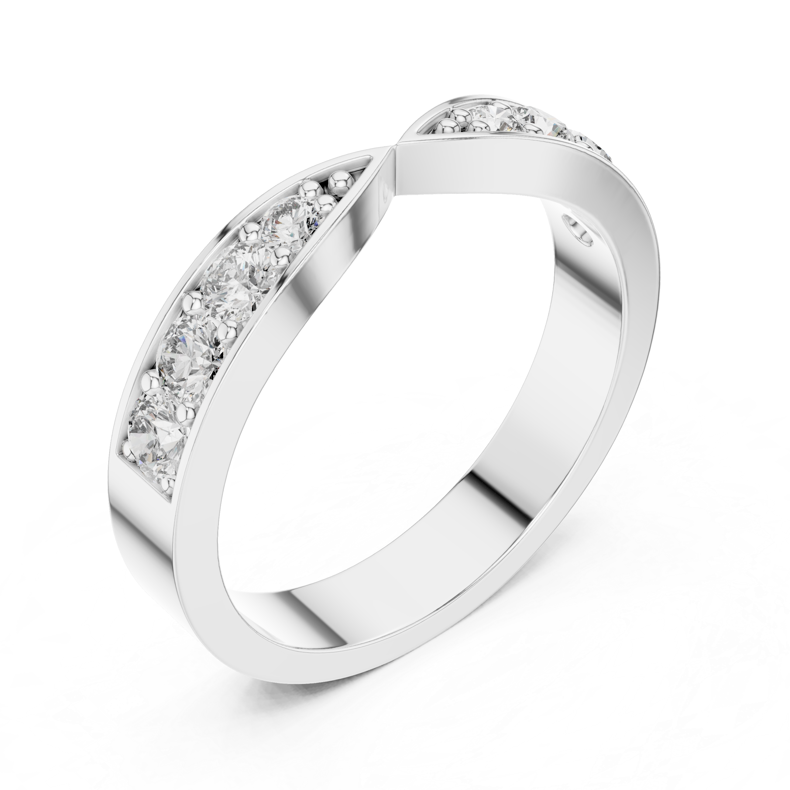 Open Pavé Diamond Band