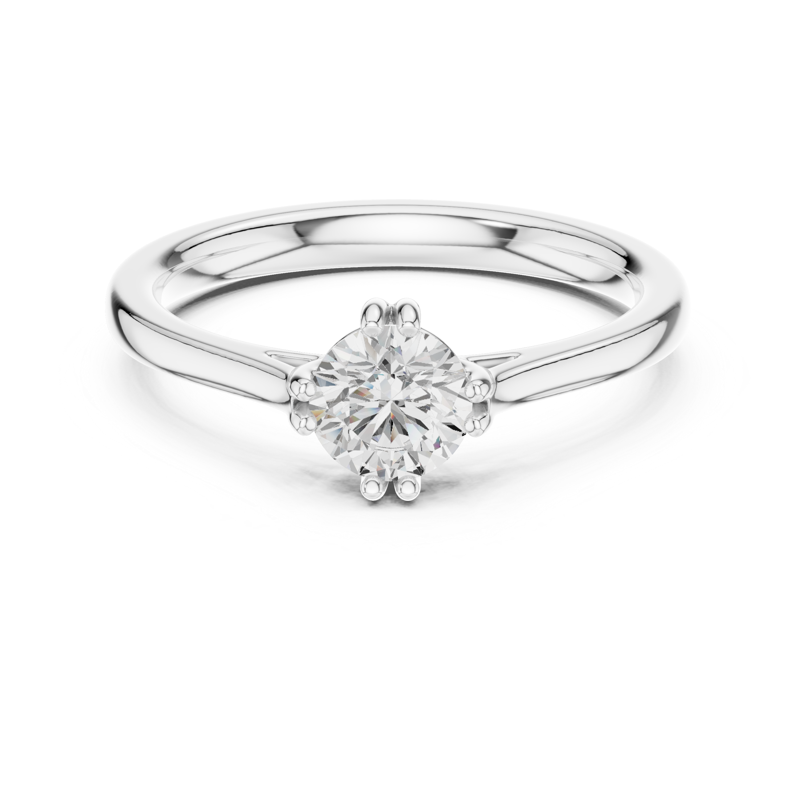 Diamond ring on a white background