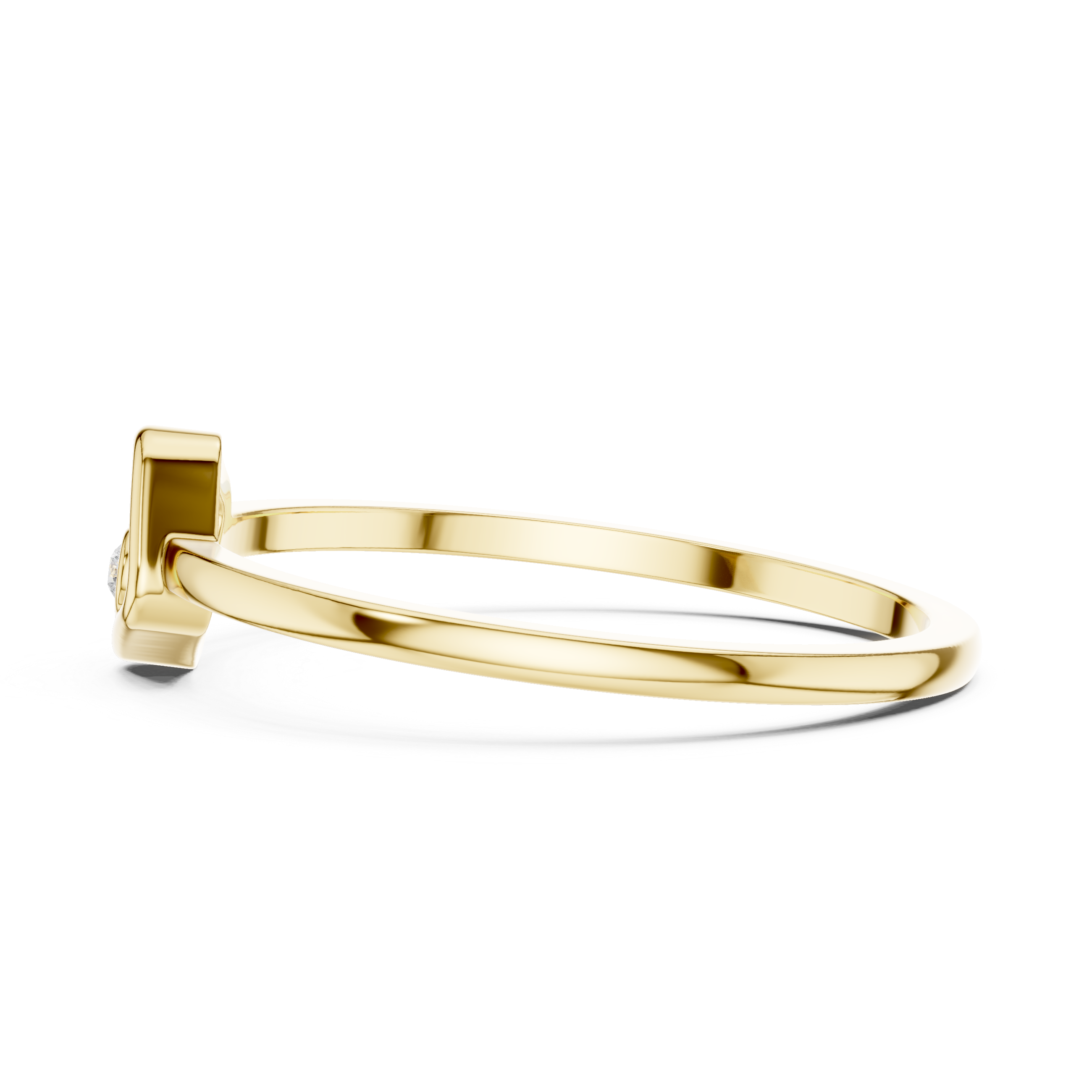 Gold bracelet on a white background