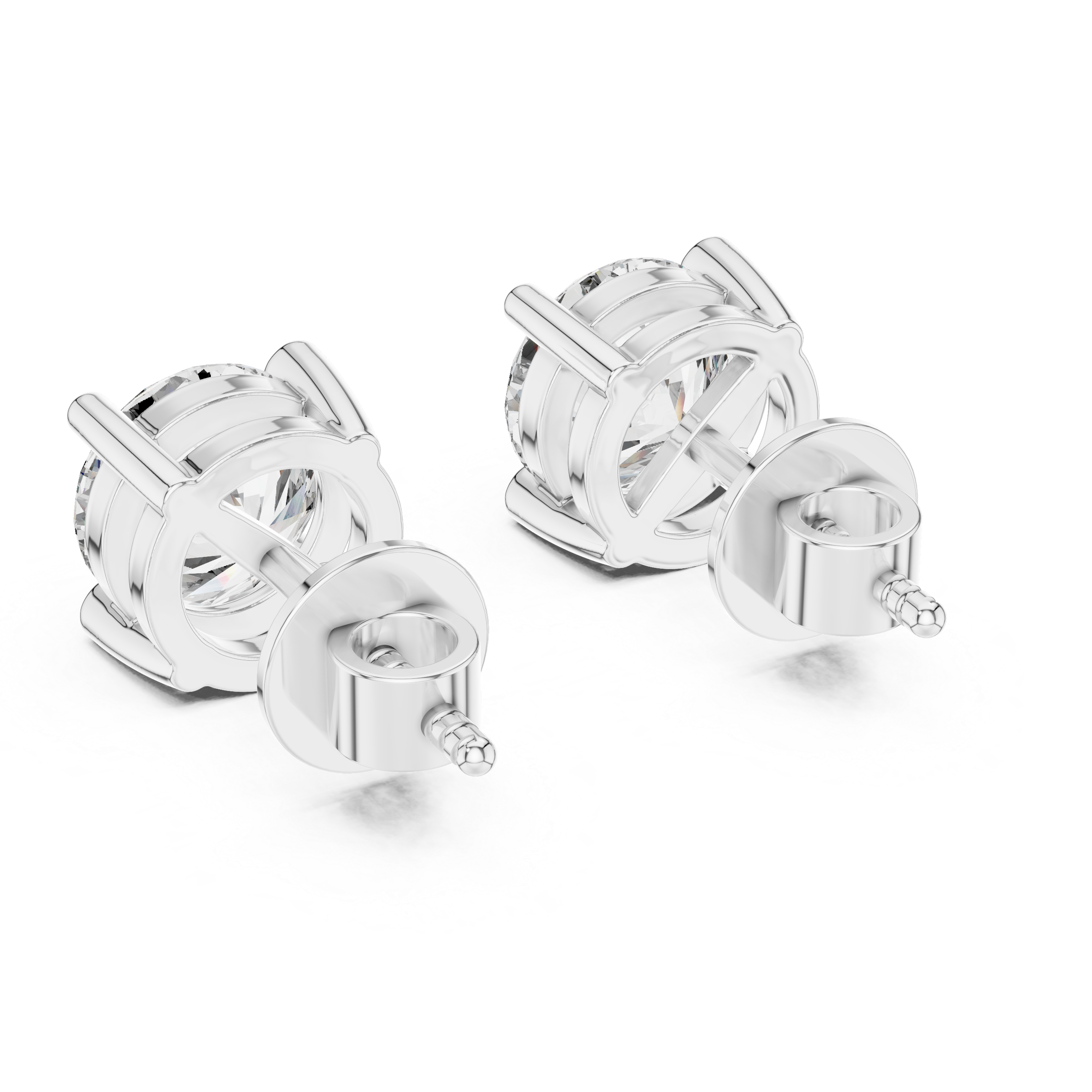 Muur Atelier Solid Gold Round Brilliant Diamond Solitaire Studs