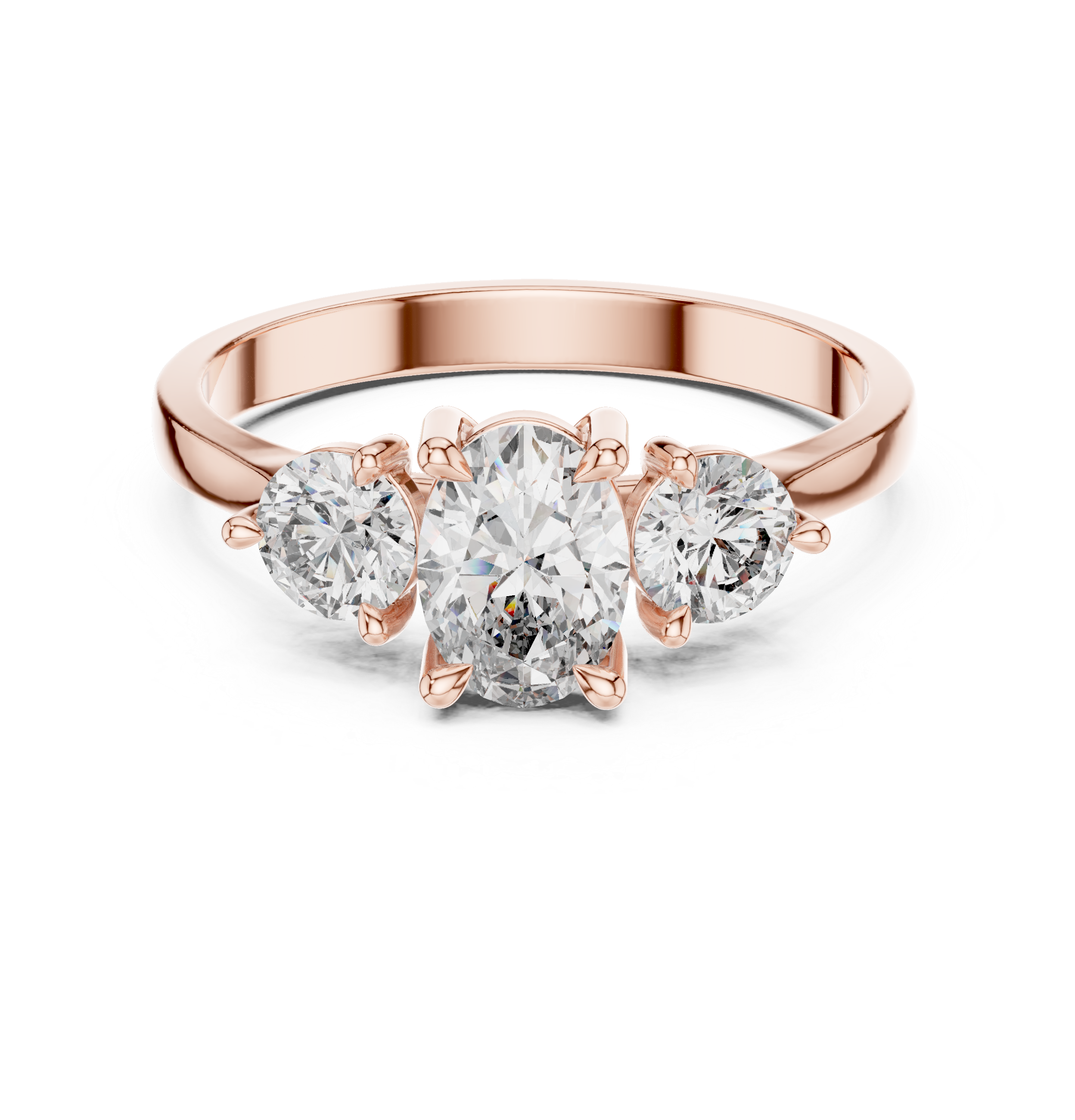 Oval Three-Stone Ring