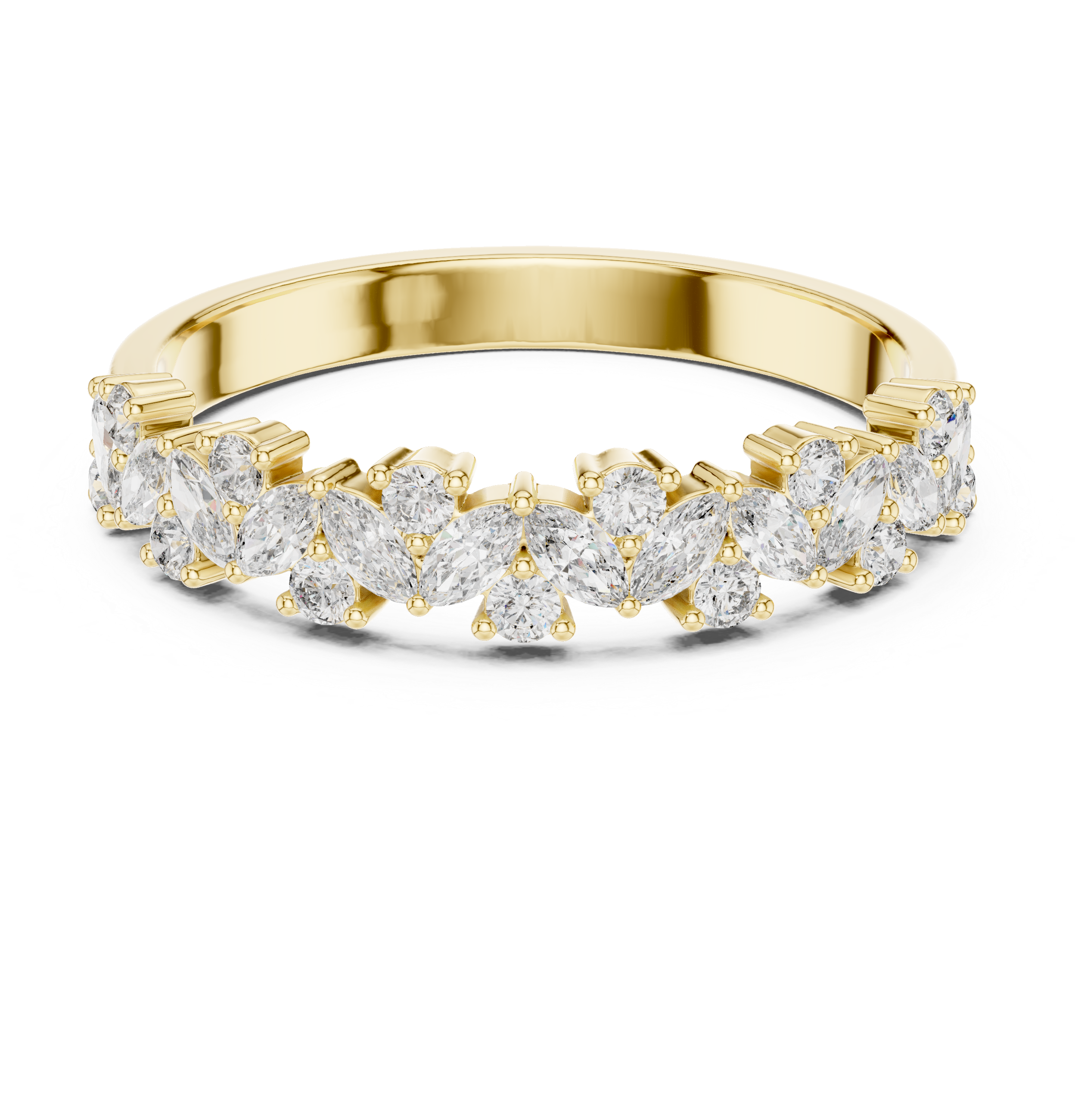 Marquise & Round Half-Eternity Band