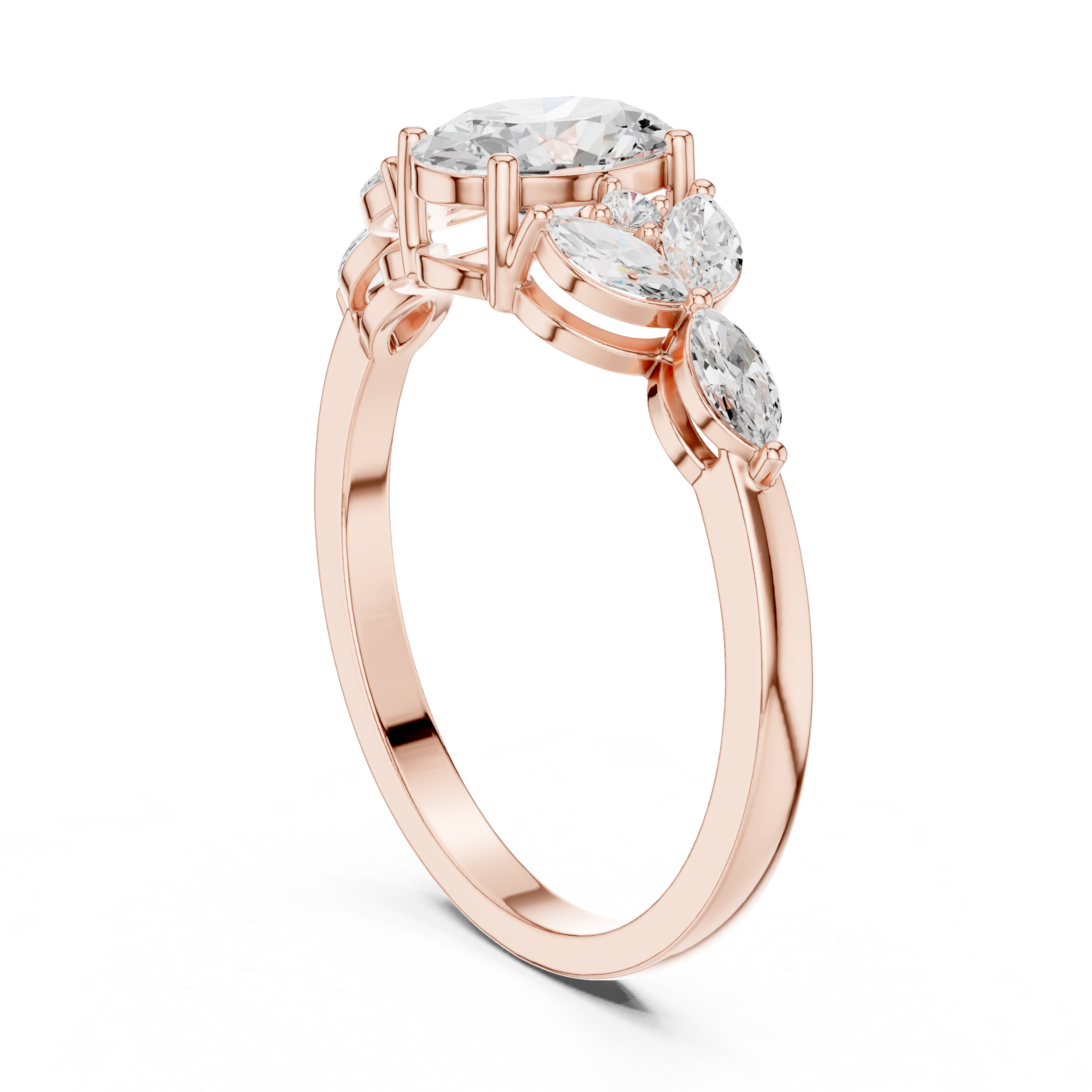 Oval & Marquise Cluster Ring