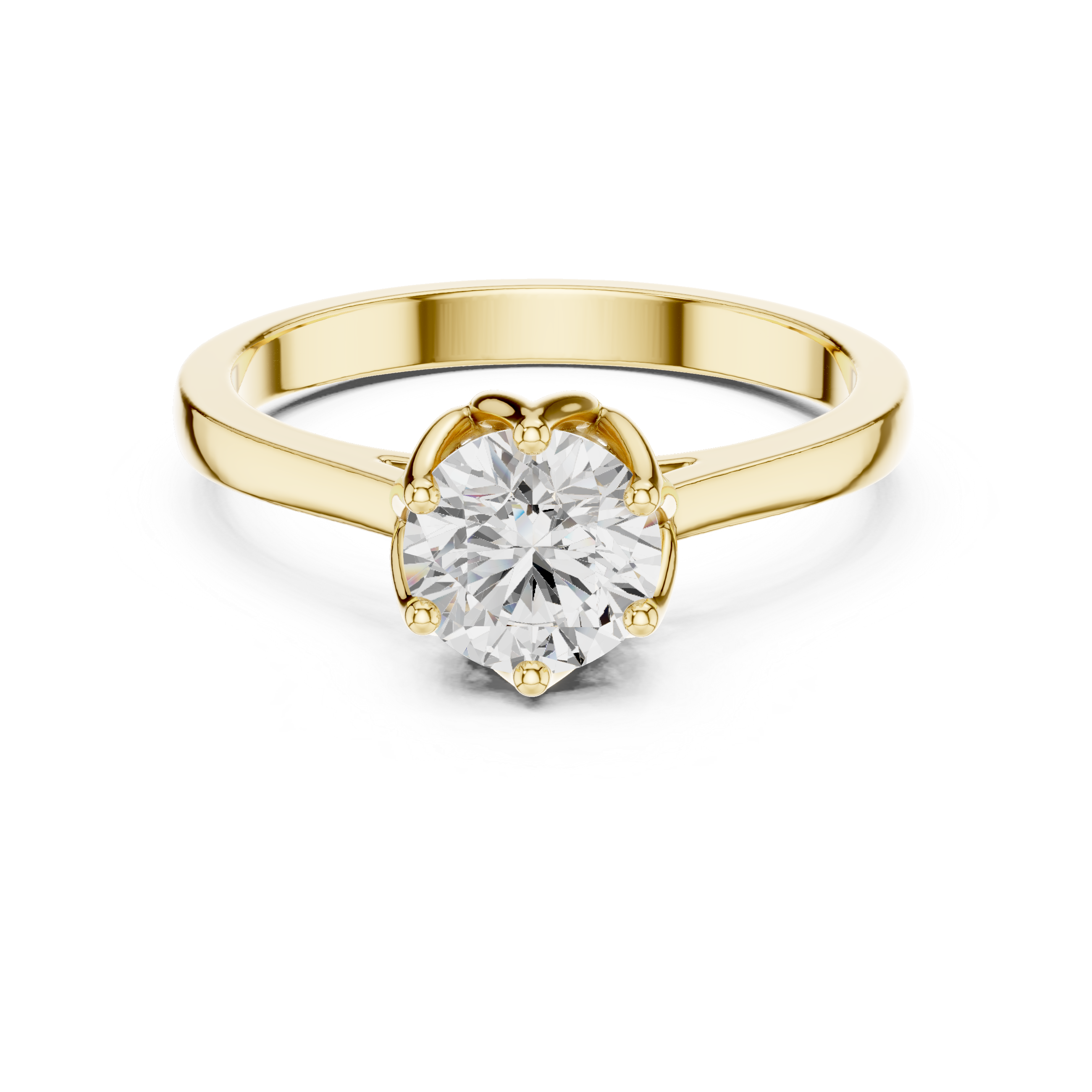6-Prong Crown Round Solitaire