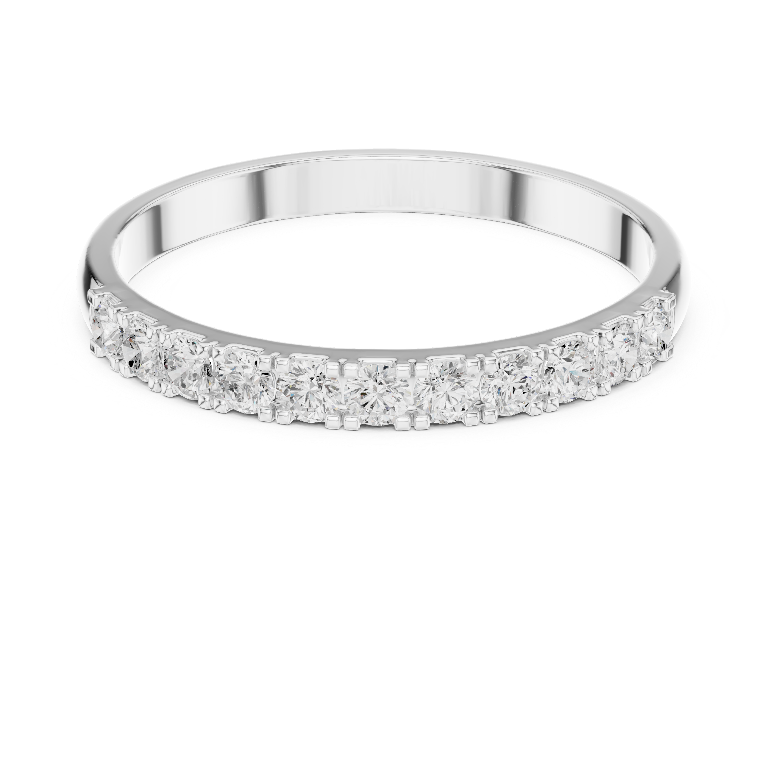 Round diamond micro-prong band