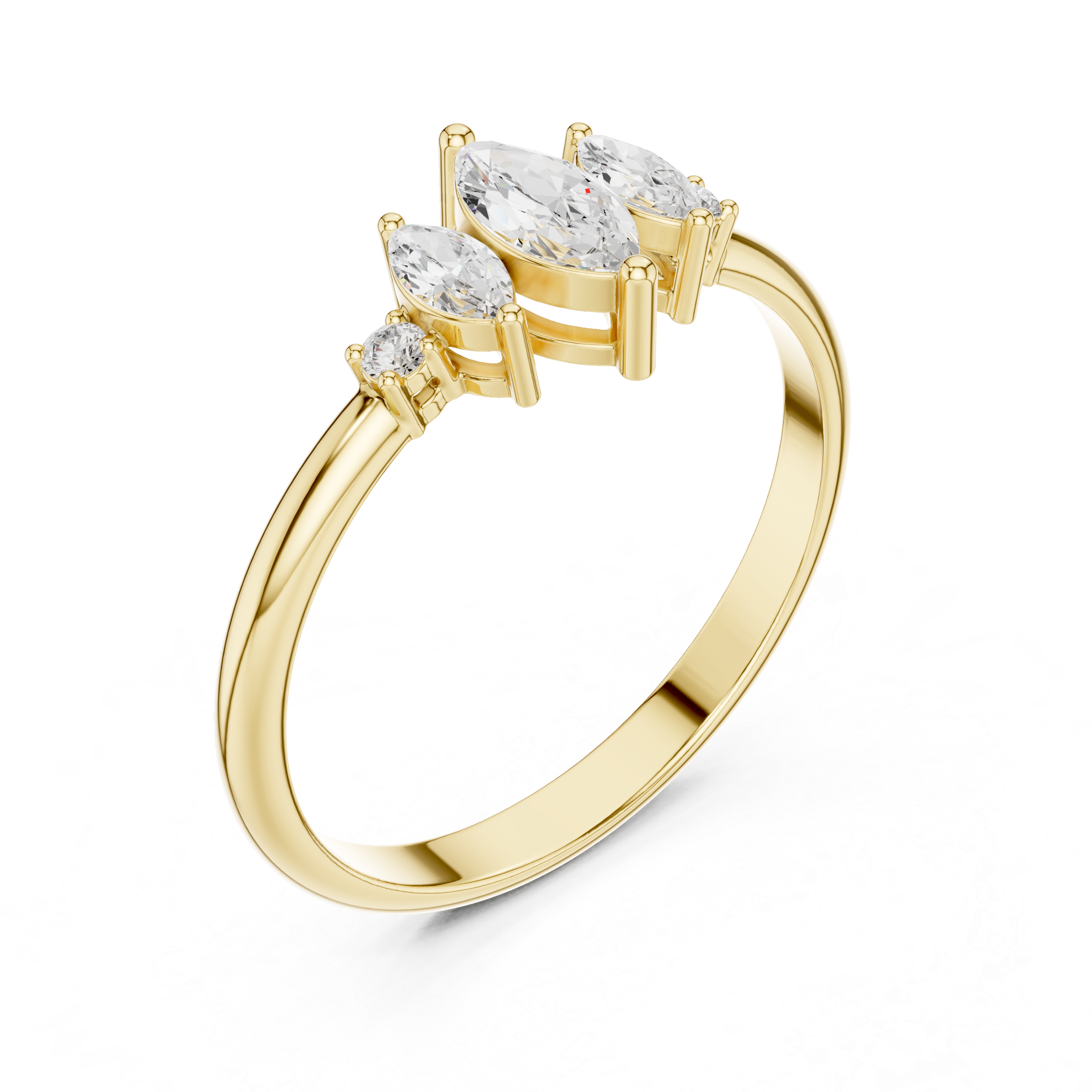 Marquise Cluster Five-Stone Ring