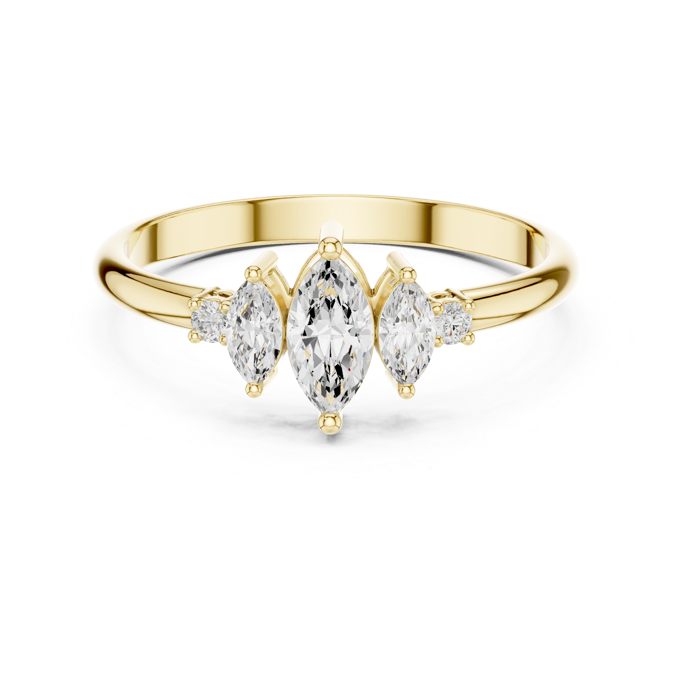 Marquise Cluster Five-Stone Ring