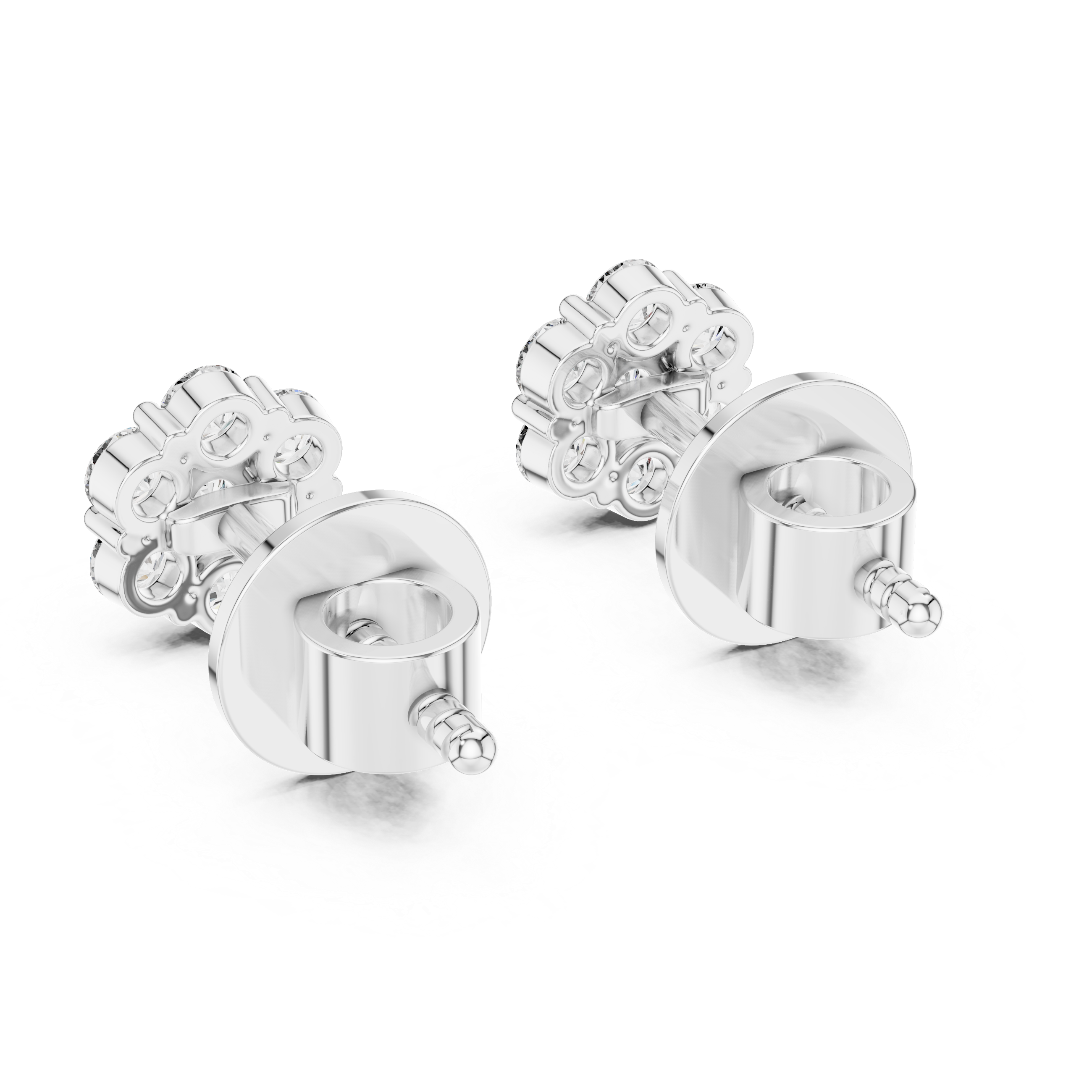 Muur Atelier Solid Gold Seven-Stone Diamond Cluster Studs
