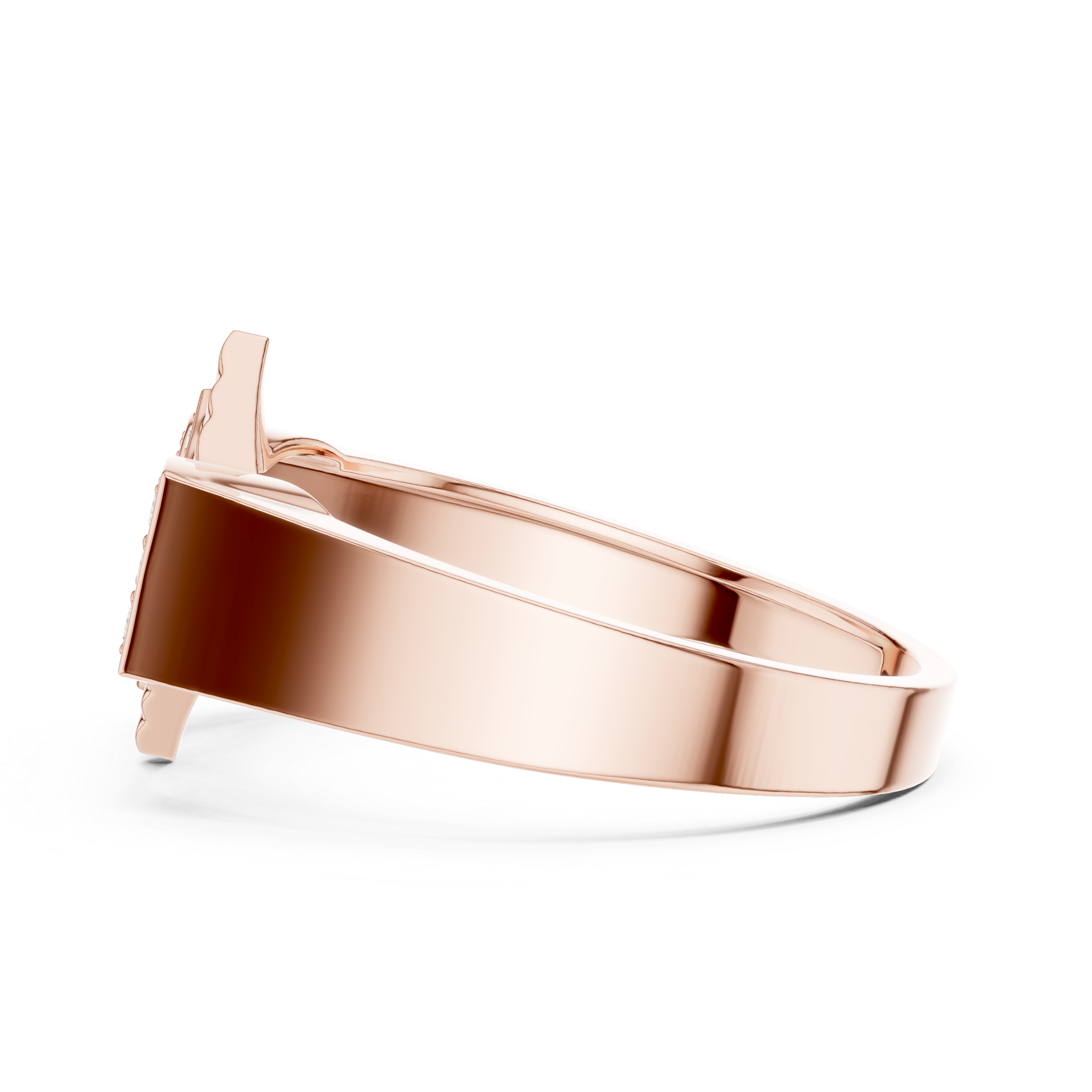 Muur Atelier Solid Gold Geometric Diamond Cluster Band & Art Deco Statement Ring