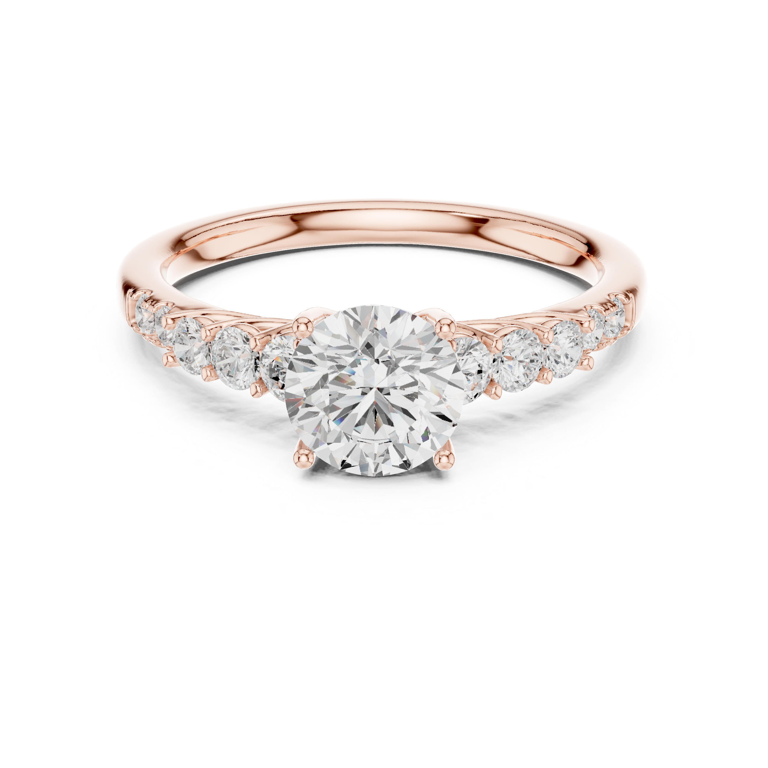Muur Atelier Solid Gold Sculptural Cathedral Diamond Engagement Ring