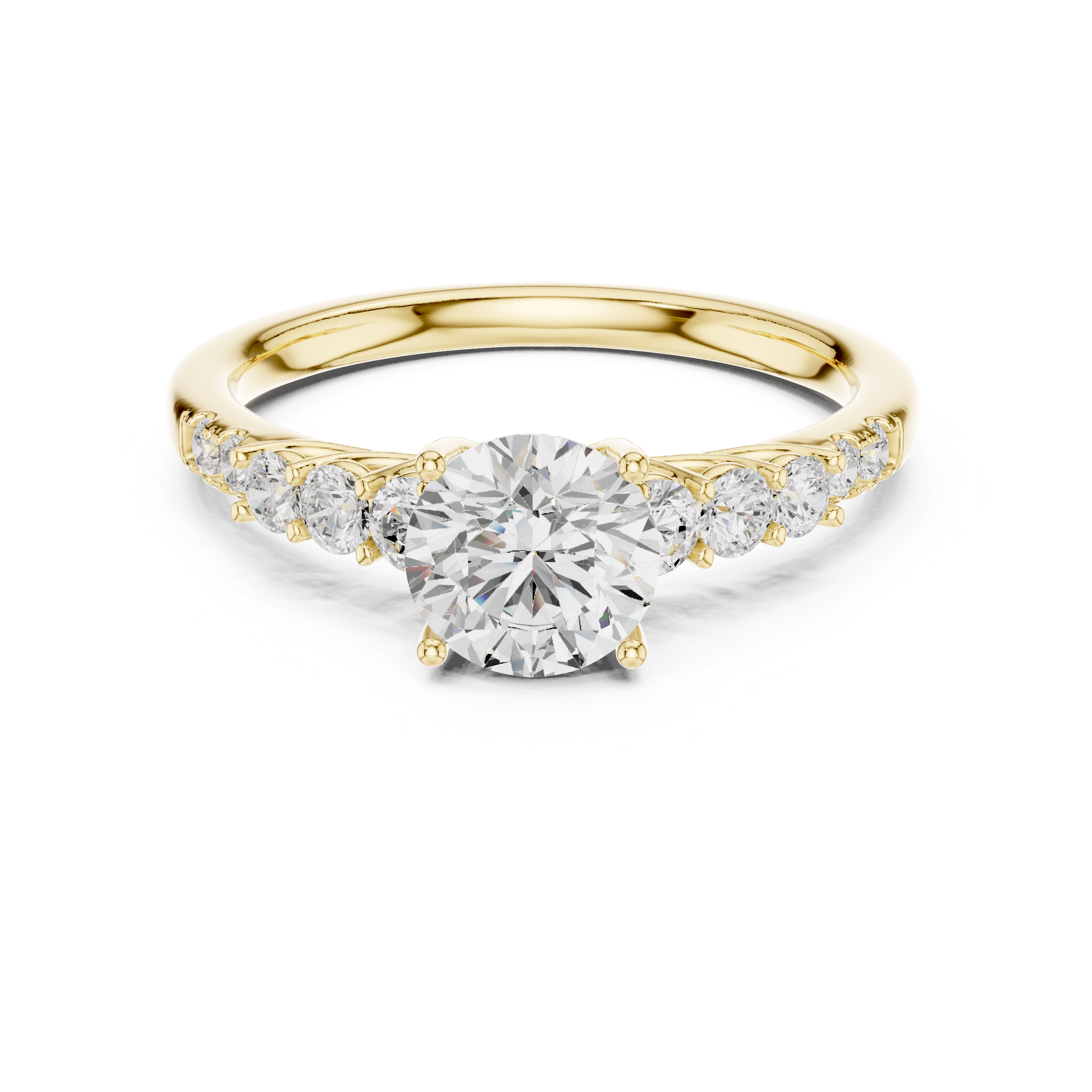 Muur Atelier Solid Gold Sculptural Cathedral Diamond Engagement Ring