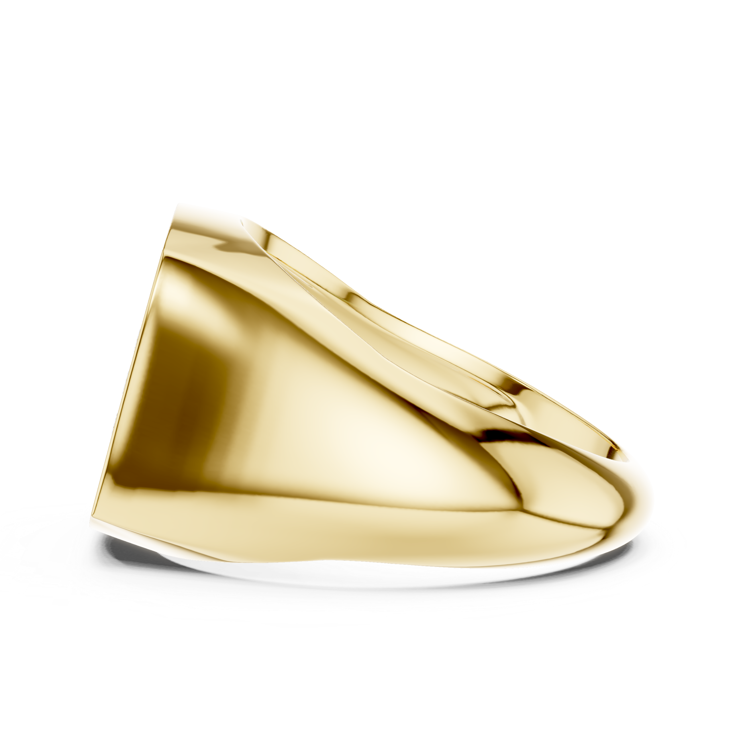 Gold ring on a white background