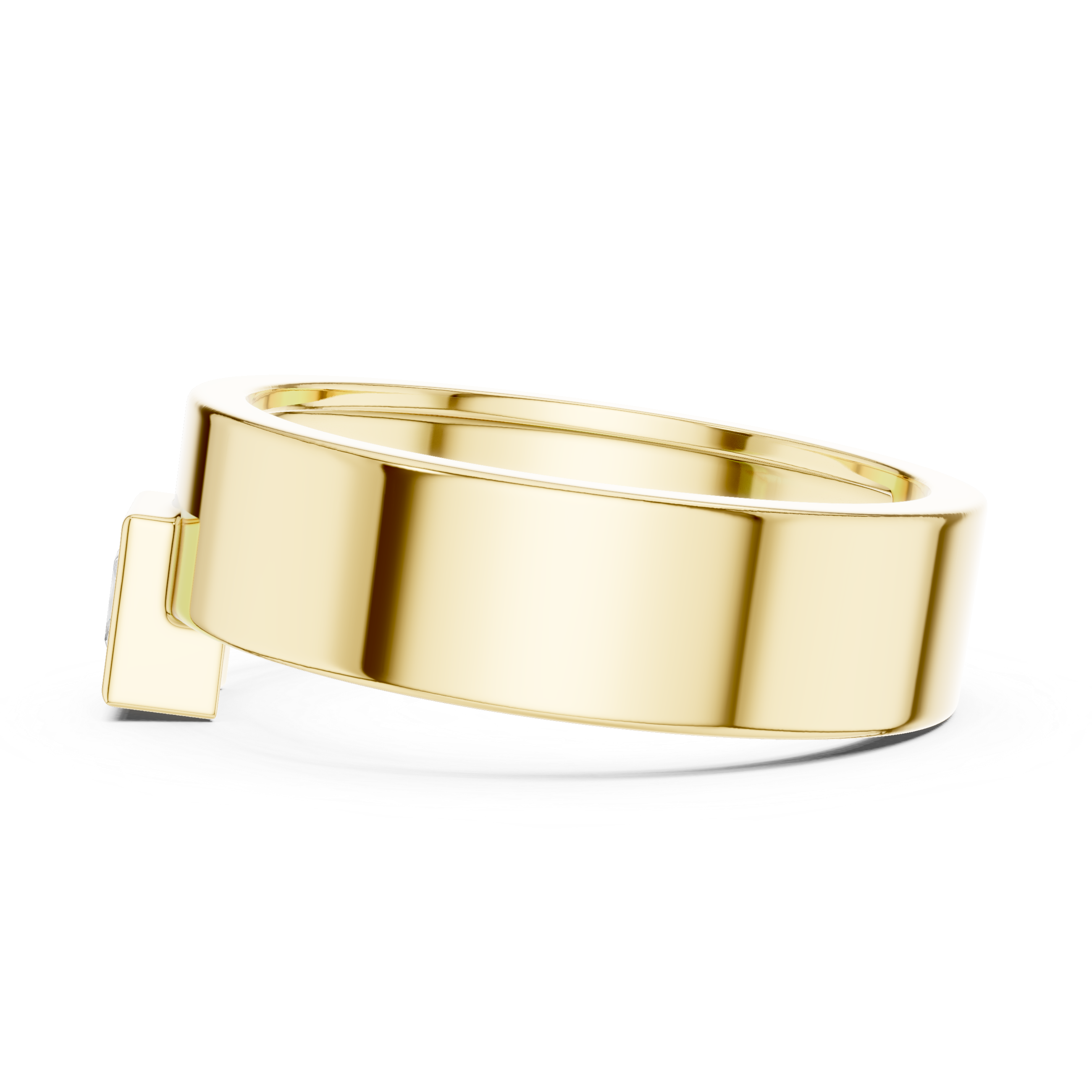 Gold bracelet on a white background