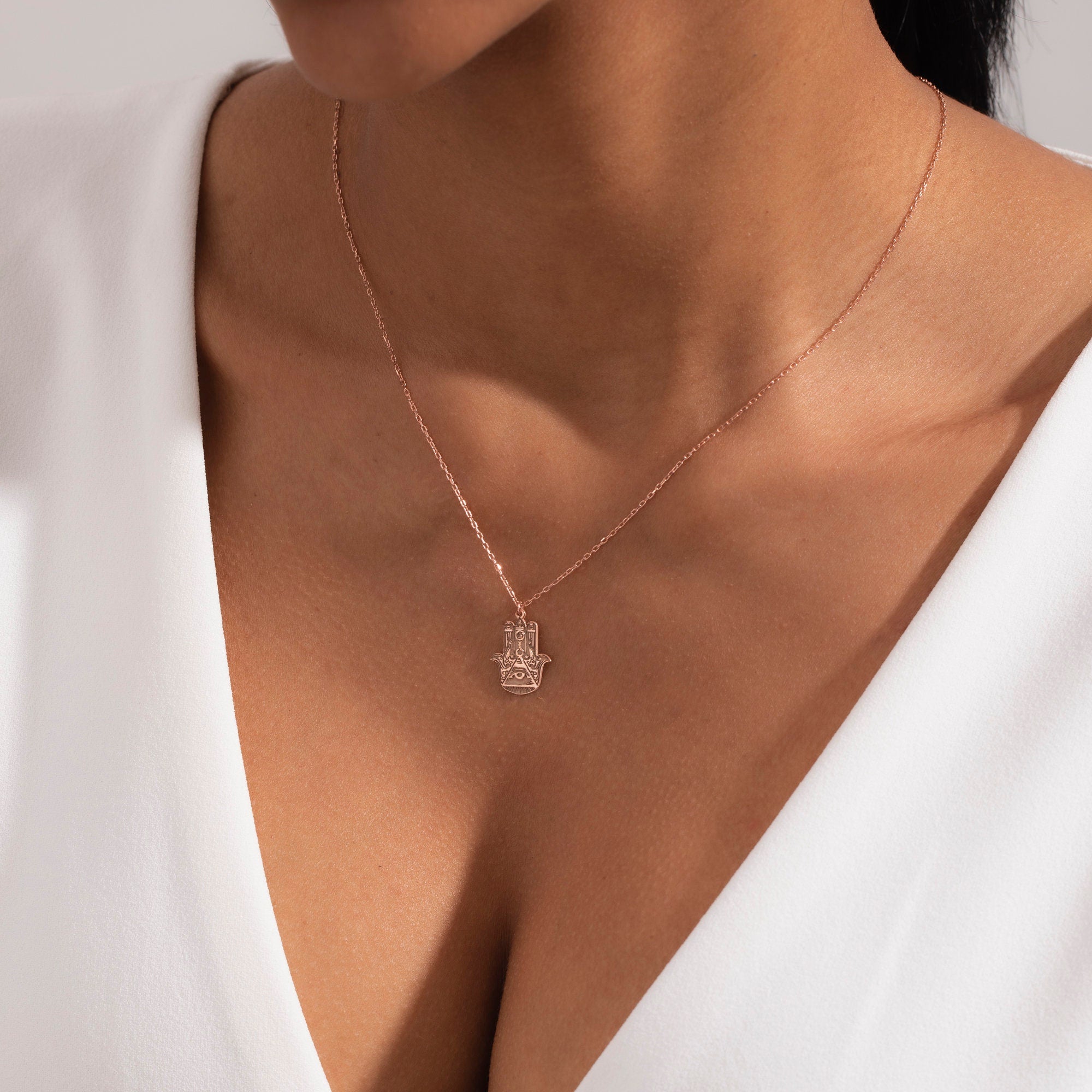Gold Hamsa Necklace
