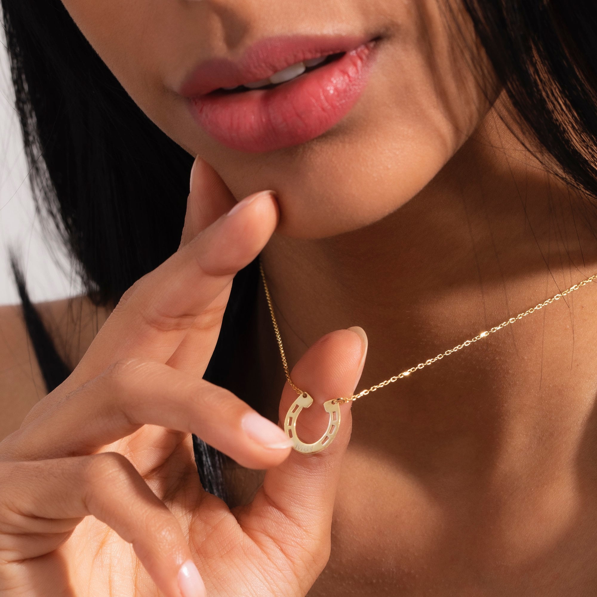 Personalized Horseshoe Necklace